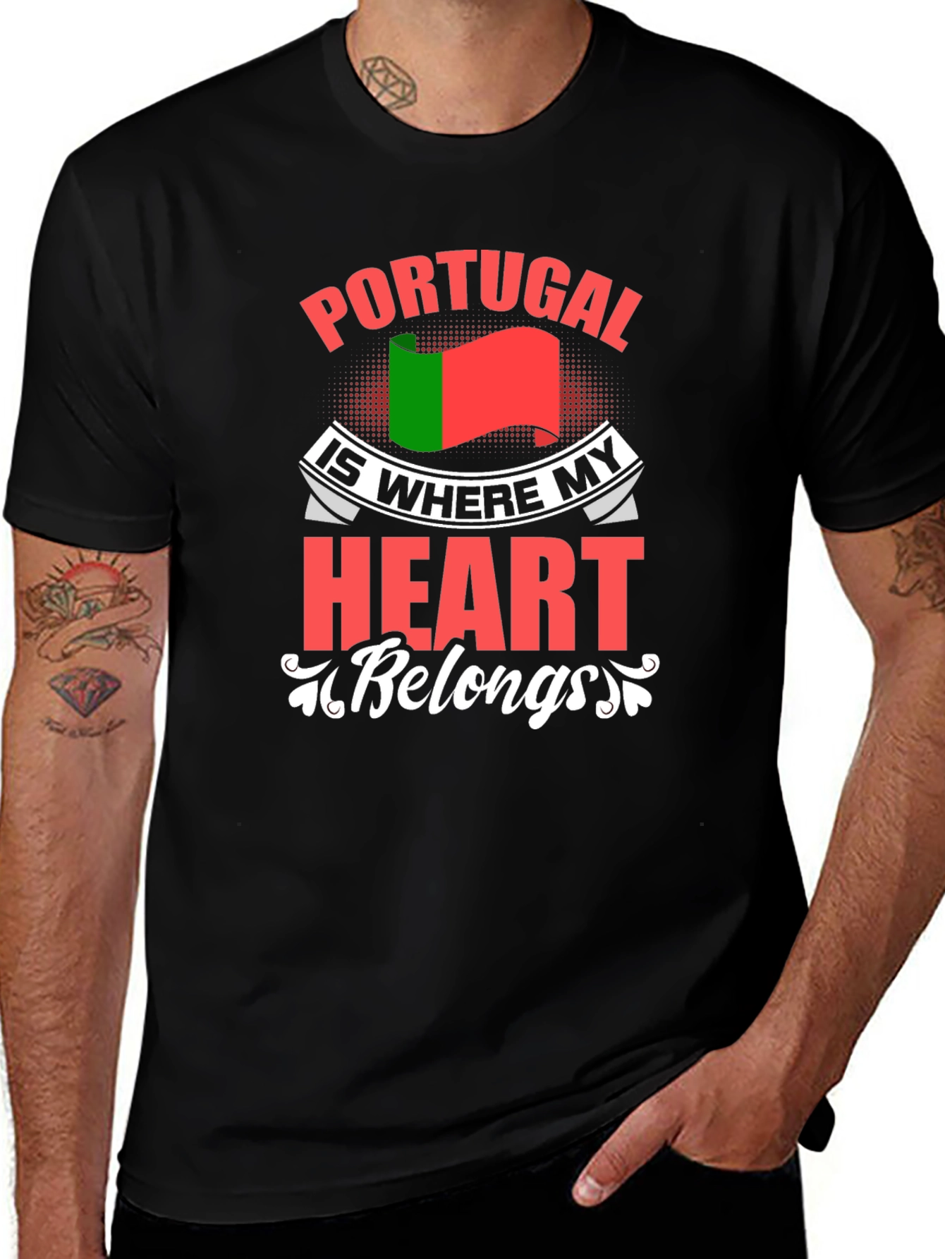 Portugal Heart T-Shirt: Country Pride Tee