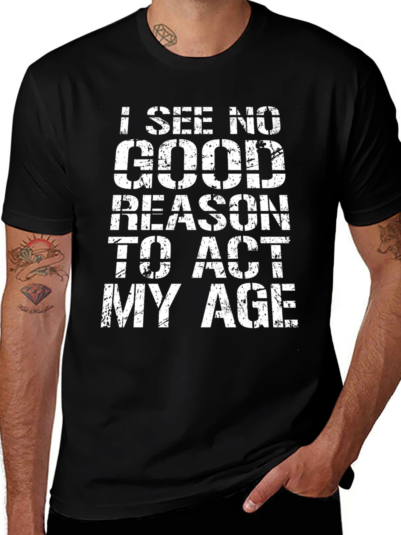 Variant 8 of Funny "I See No Good Reason" Graphic Tee