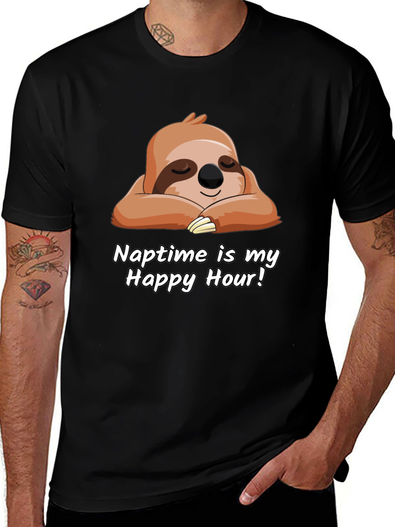 Variant 15 of Naptime is My Happy Hour Sloth T-Shirt