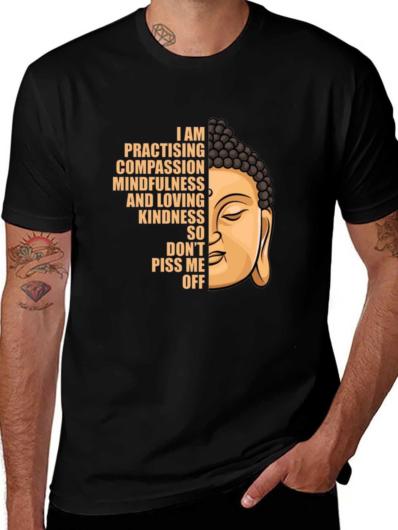 Buddha Mindfulness T-Shirt - Practicing Compassion Tee