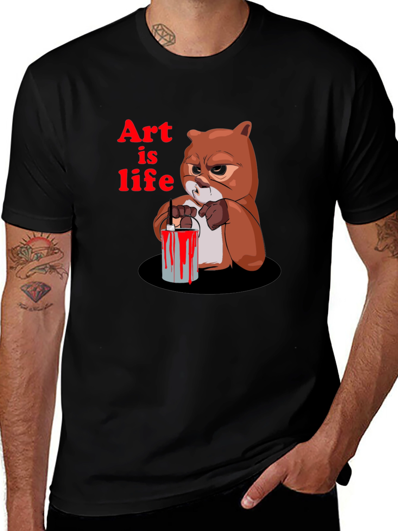 Variant 5 of Art is Life Graphic Tee - Unique Cartoon Design
