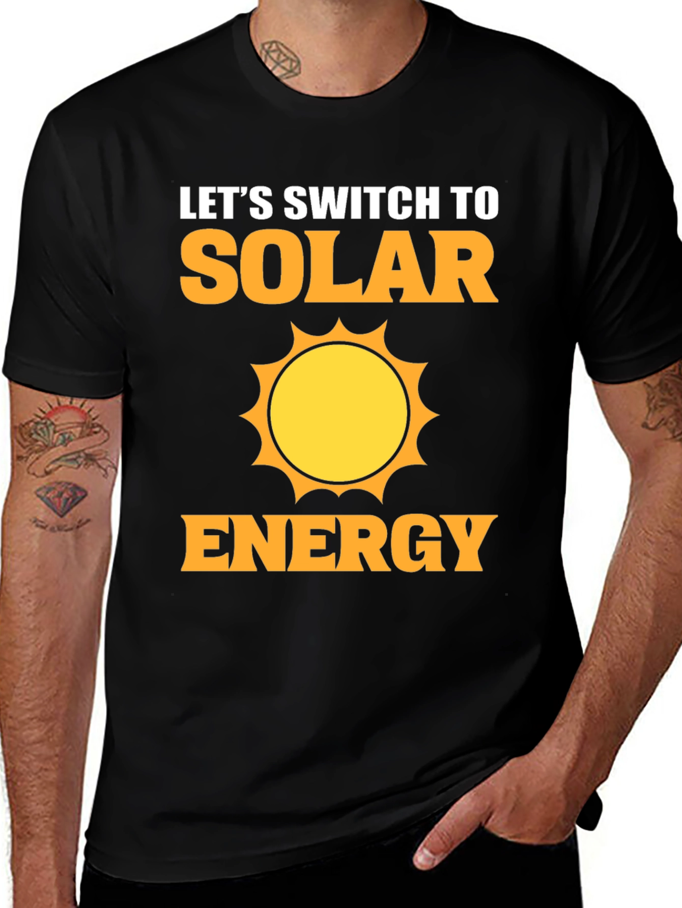 Solar Energy Graphic T-Shirt - Eco-Friendly Design