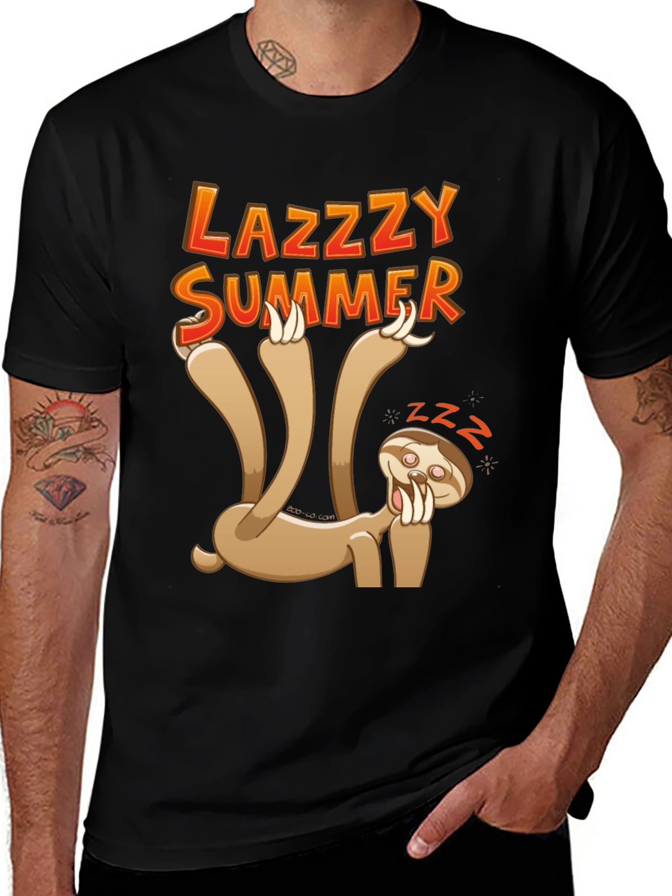 Variant 15 of Lazy Summer Sloth T-Shirt - Relaxed Holiday Vibes