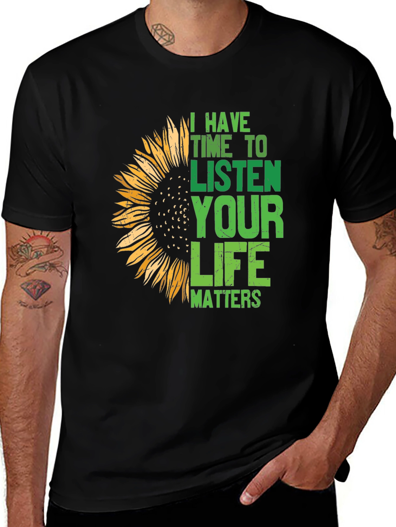 Variant 8 of Sunflower Life Matters Graphic Tee - Comfort Fit T-Shirt
