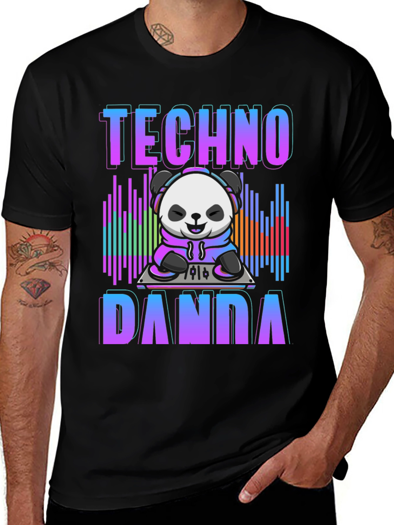 Variant 29 of Techno Panda DJ T-Shirt - Music Lover Tee