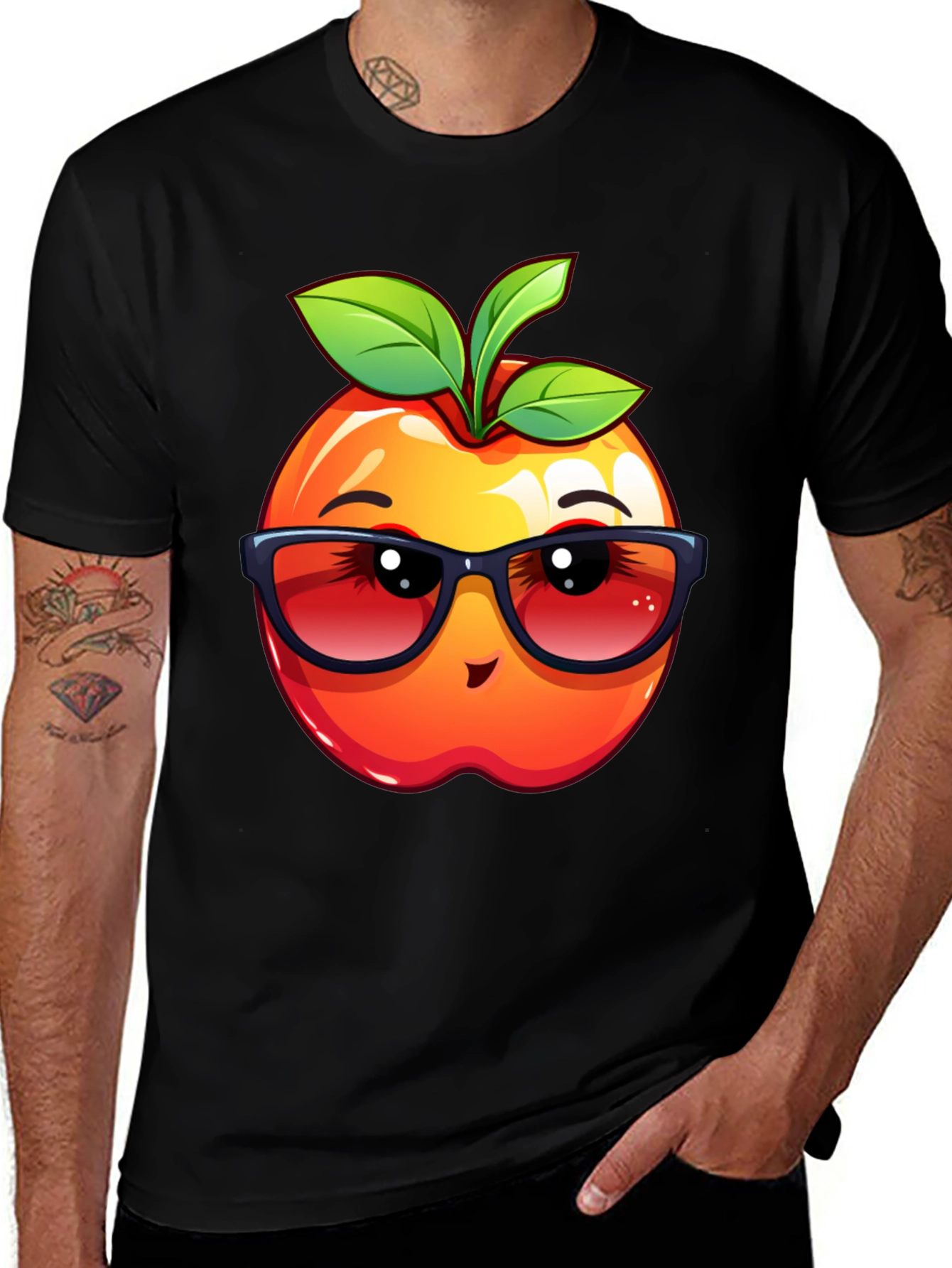 Cool Apple Graphic Tee - Fruit with Shades!
