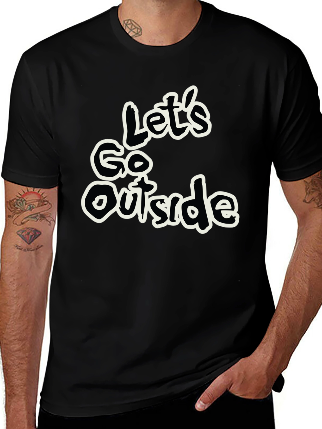 Variant 21 of Let's Go Outside Graphic Tee