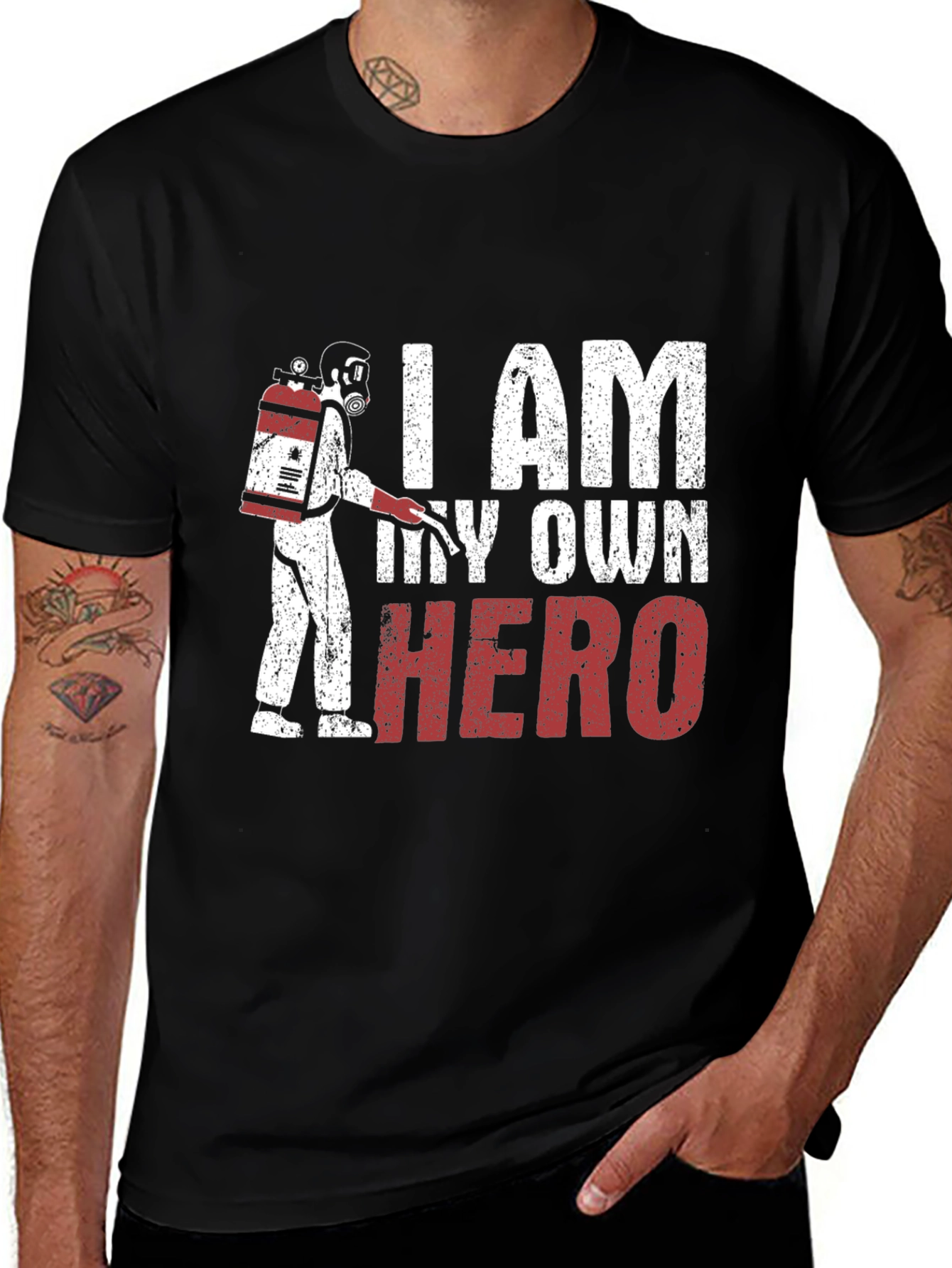 Variant 23 of I AM MY OWN HERO Graphic Tee - Firefighter