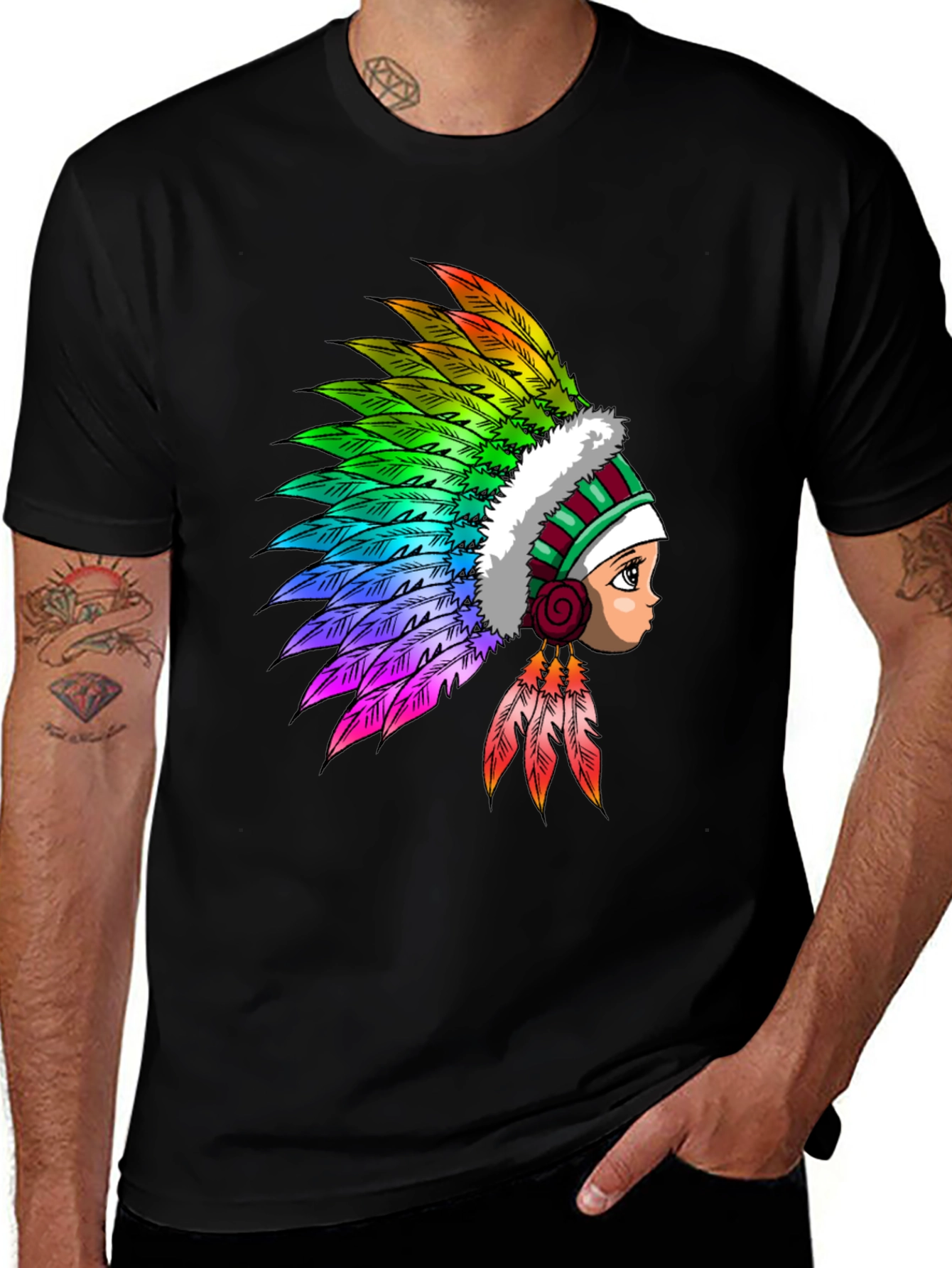 Variant 23 of Colorful Headdress Graphic T-Shirt