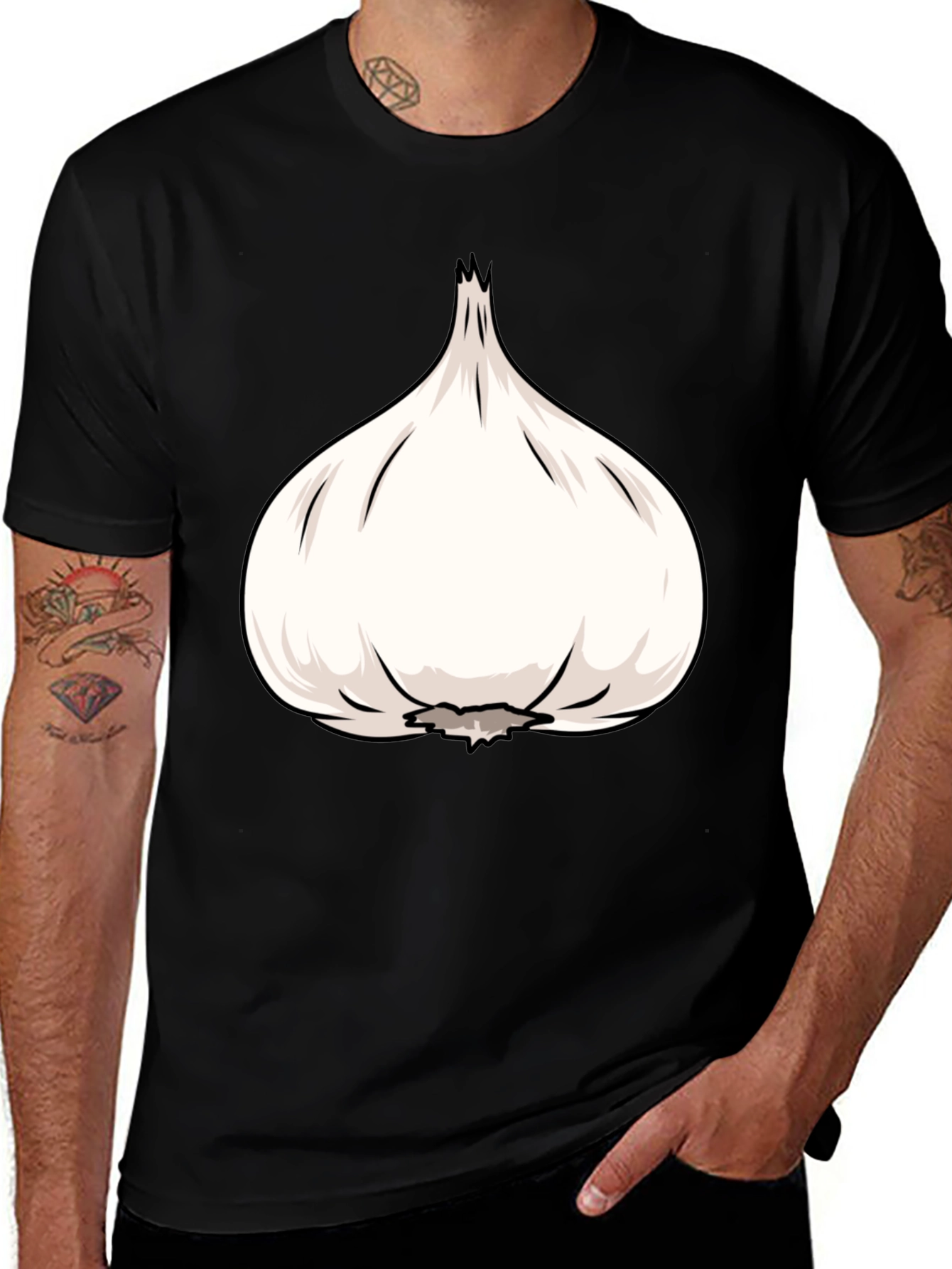 Garlic Graphic Tee - Bold Flavor Statement Shirt