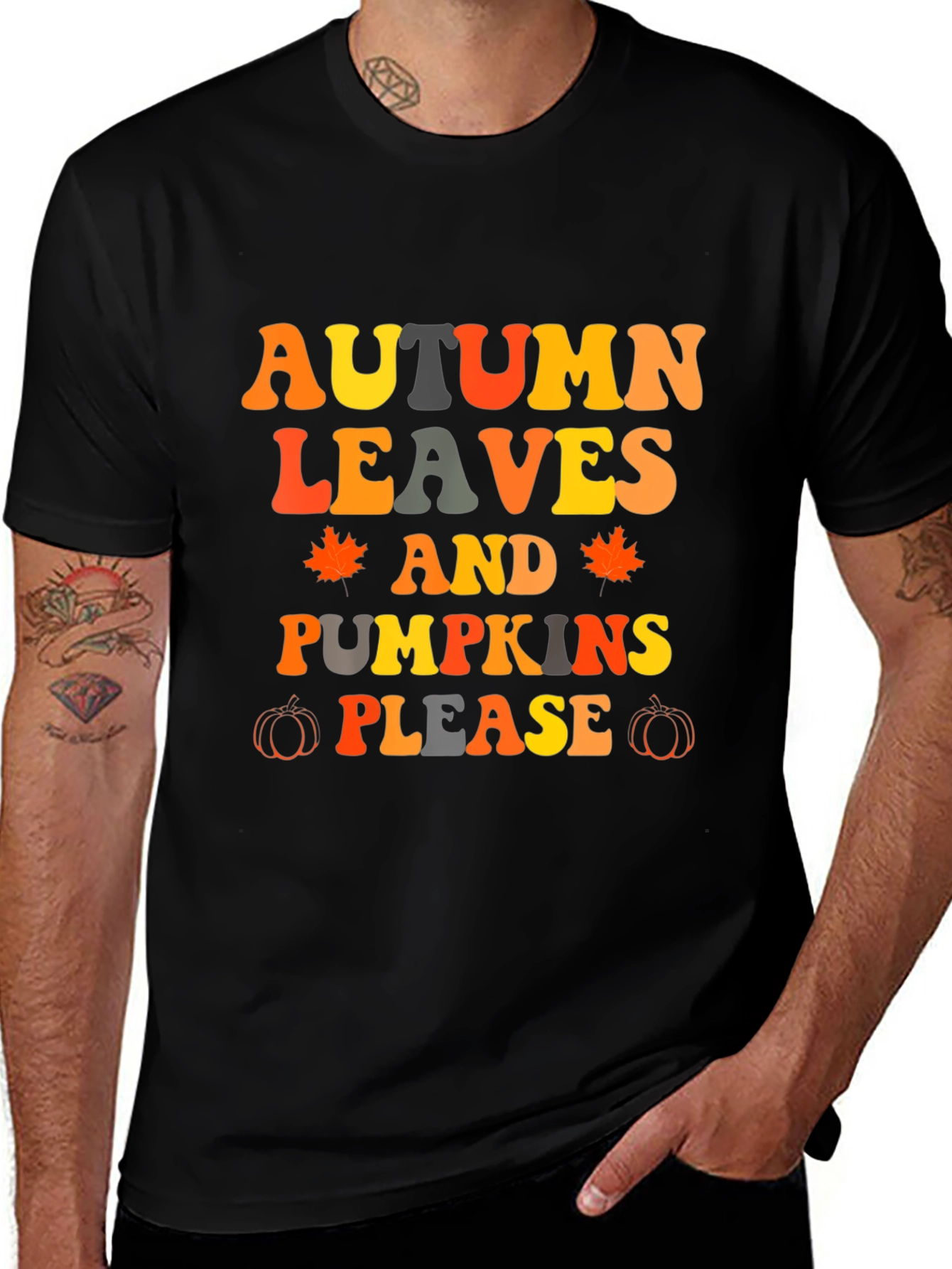 Variant 23 of Autumn Leaves & Pumpkins Please T-Shirt