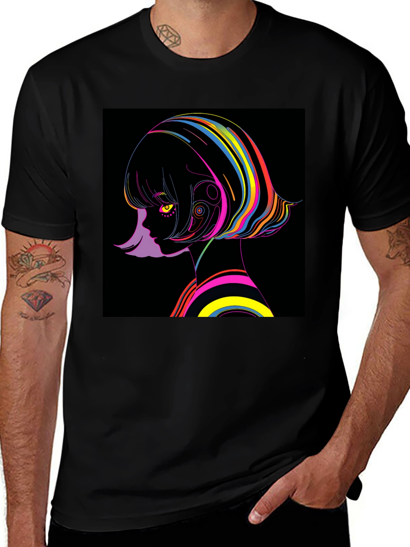 Variant 24 of Neon Girl Graphic T-Shirt - Bold & Stylish