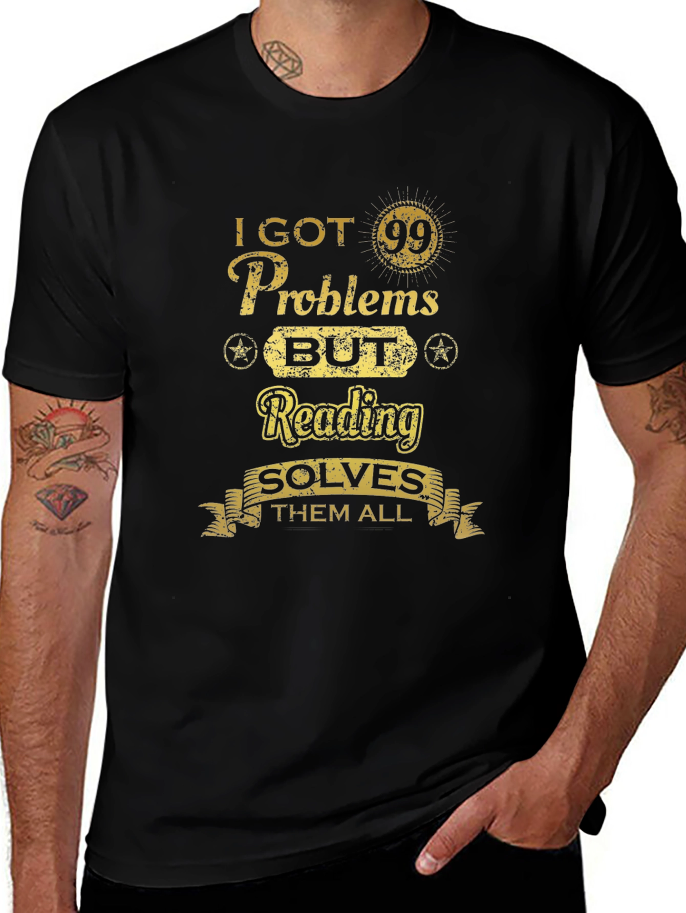 Variant 29 of Reading Solves All Problems Graphic Tee