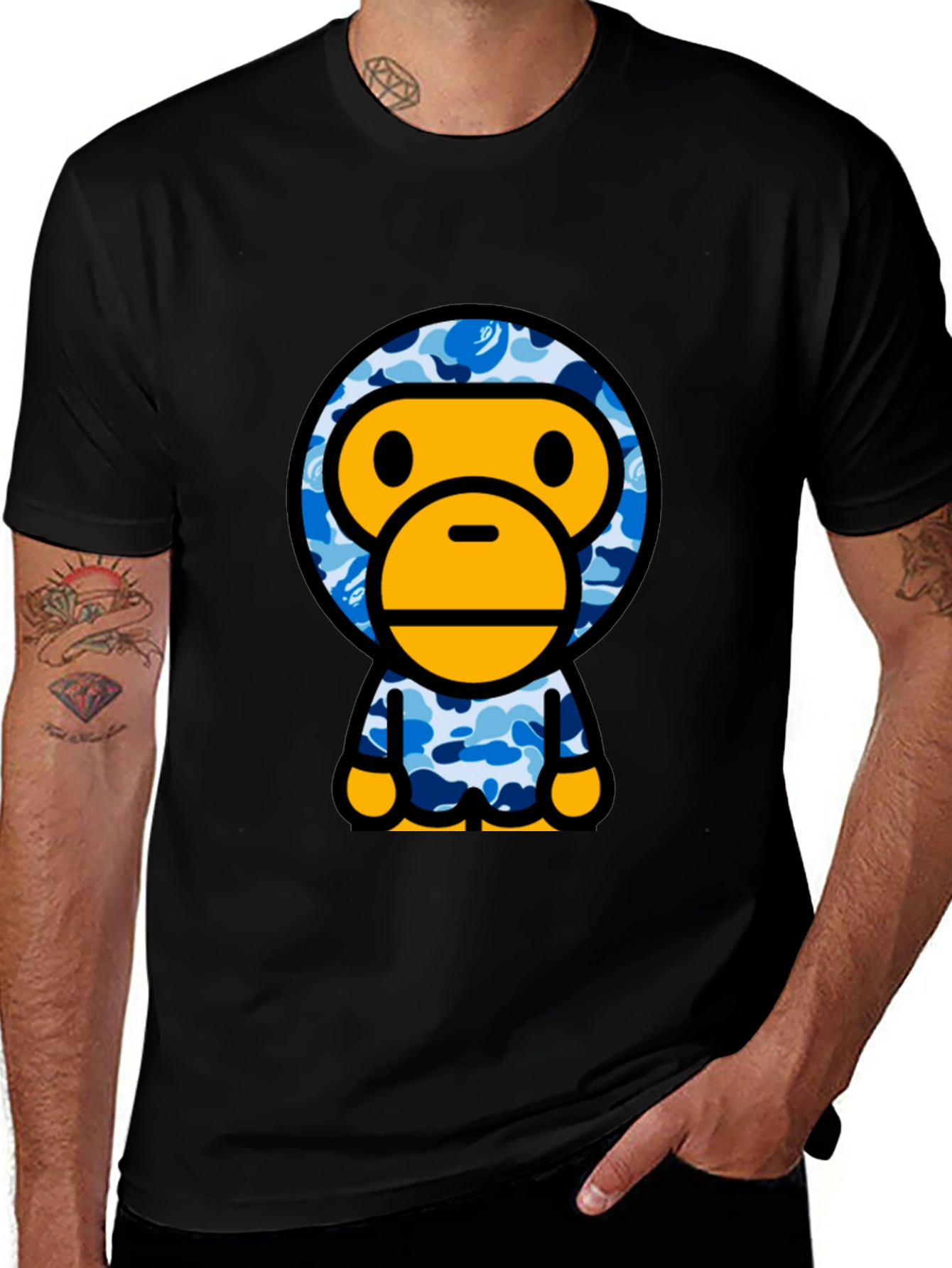 Variant 18 of Bathing Ape Camo Monkey Graphic T-Shirt