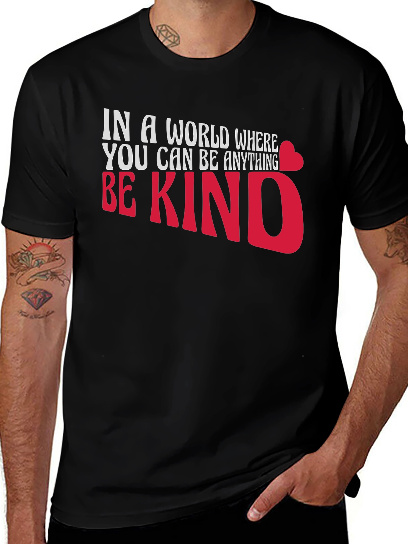 Variant 3 of Be Kind T-Shirt - Inspirational Graphic Tee