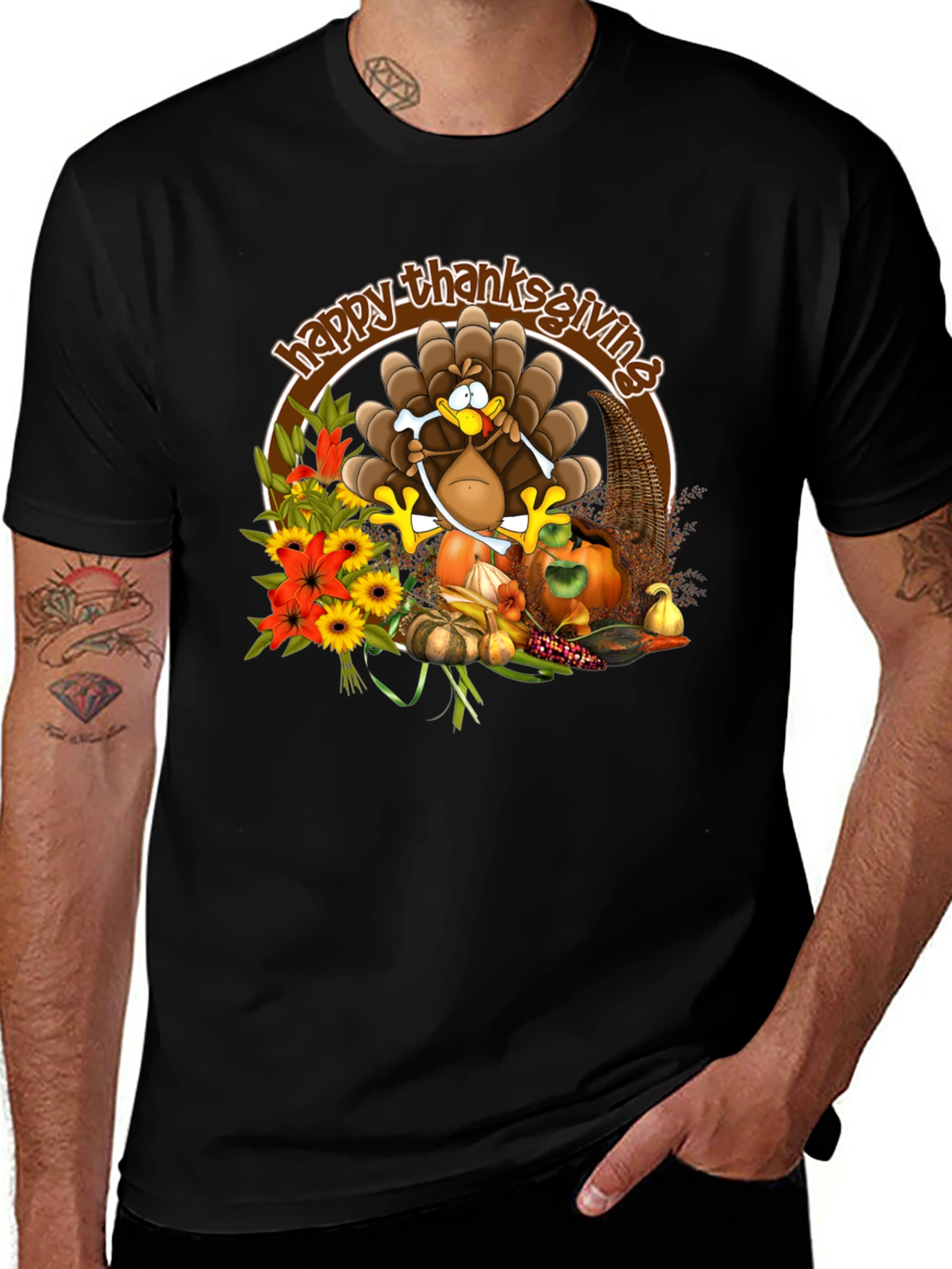 Variant 21 of Happy Thanksgiving Turkey Graphic Tee
