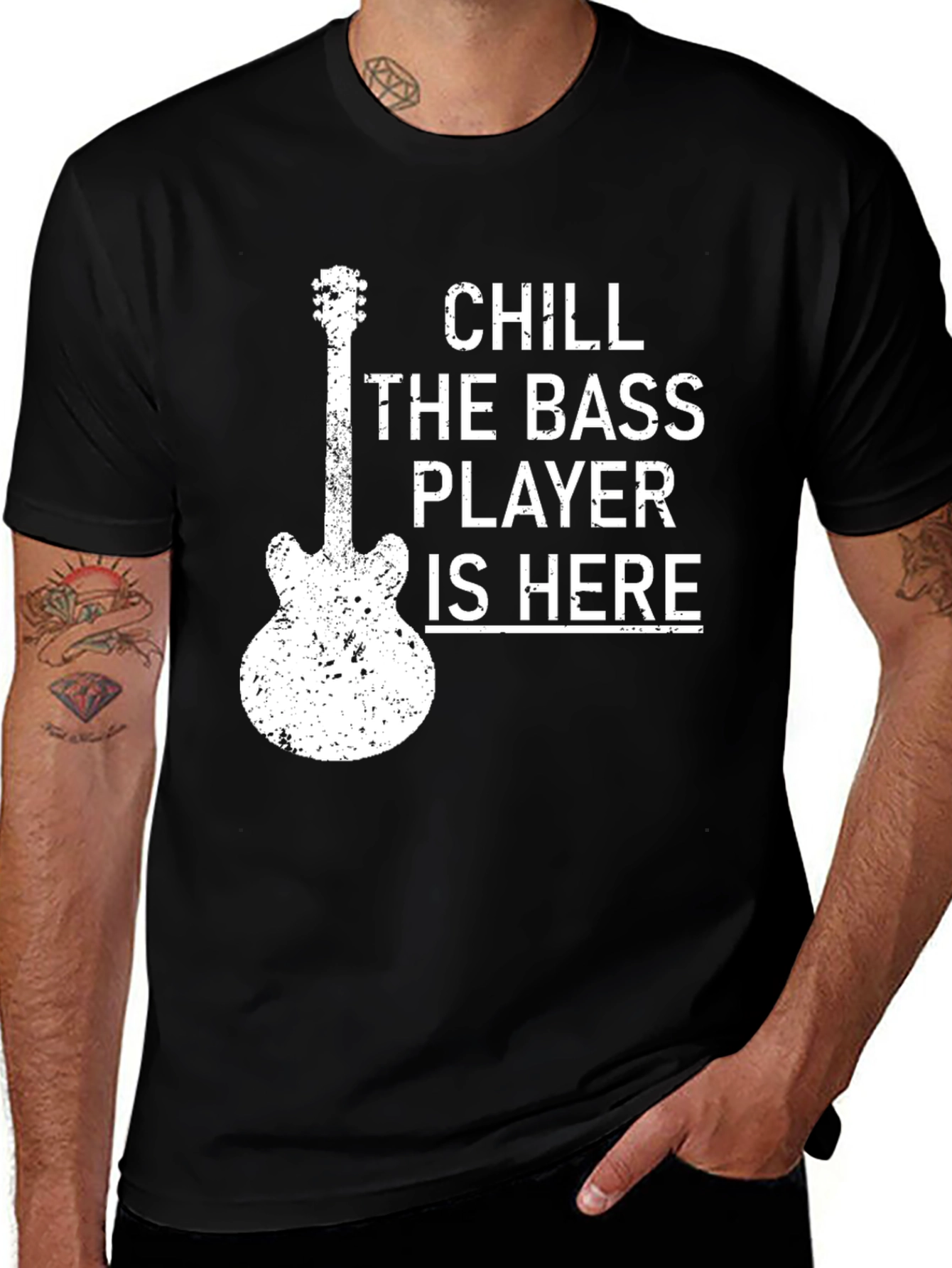 Variant 3 of Chill The Bass Player Is Here T-Shirt