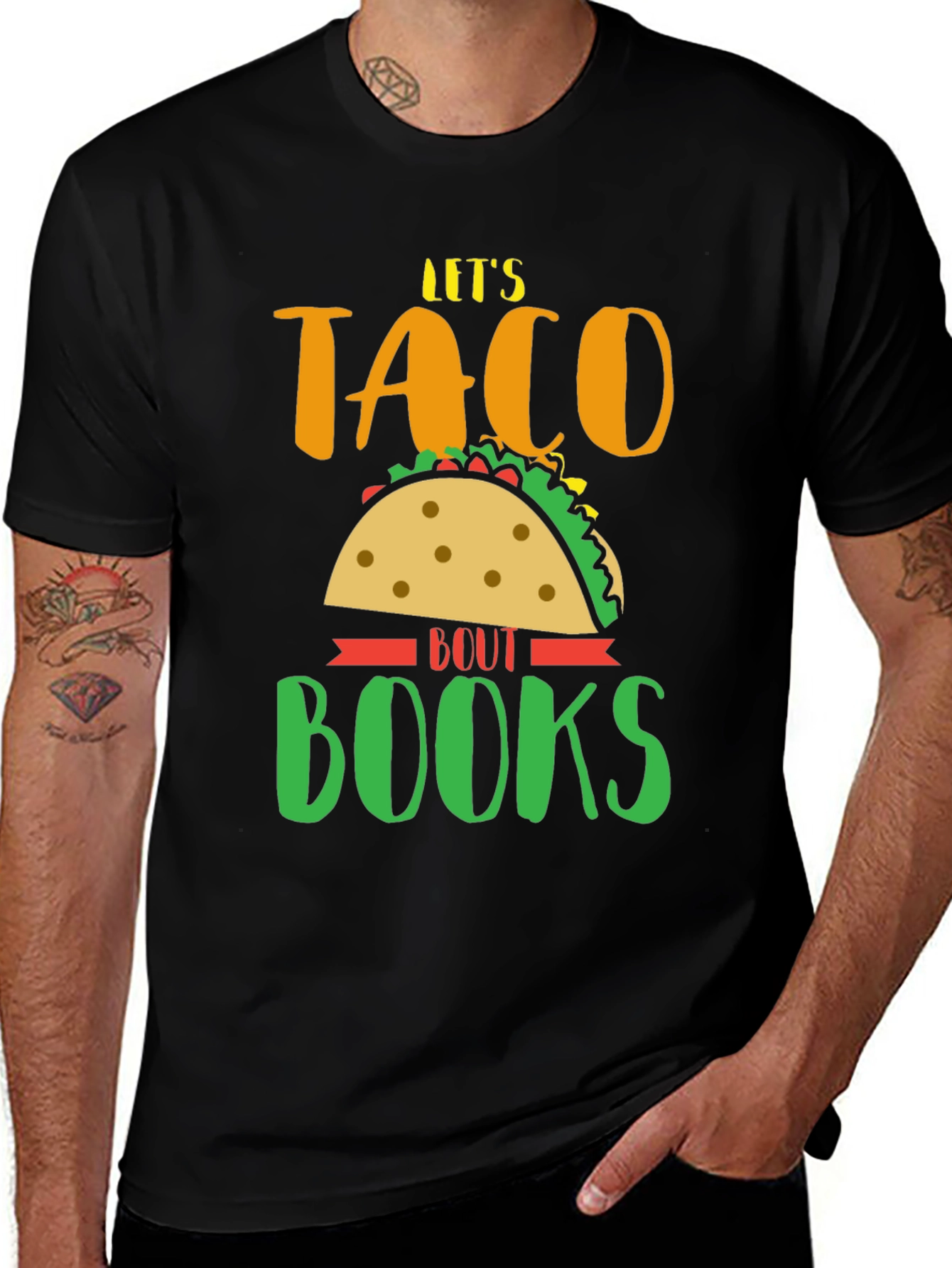 Variant 21 of Let's Taco 'Bout Books Graphic T-Shirt