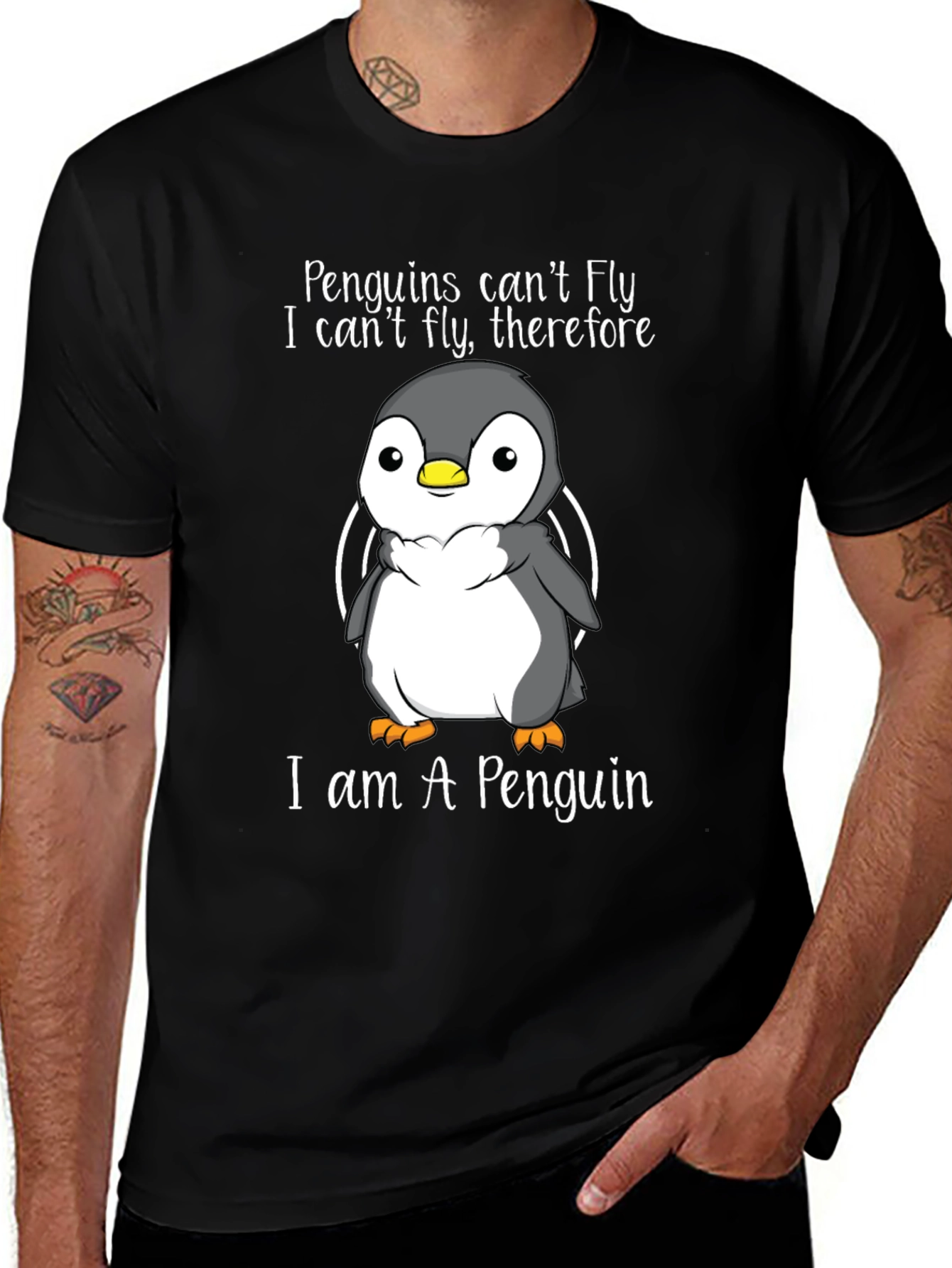 Penguin T-Shirt - 'Penguins Can't Fly' Graphic Tee