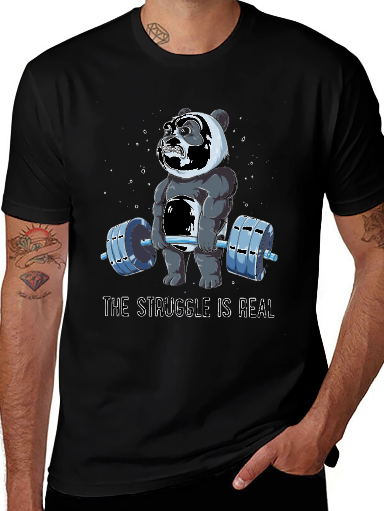 Variant 6 of Struggle is Real Panda Gym T-Shirt
