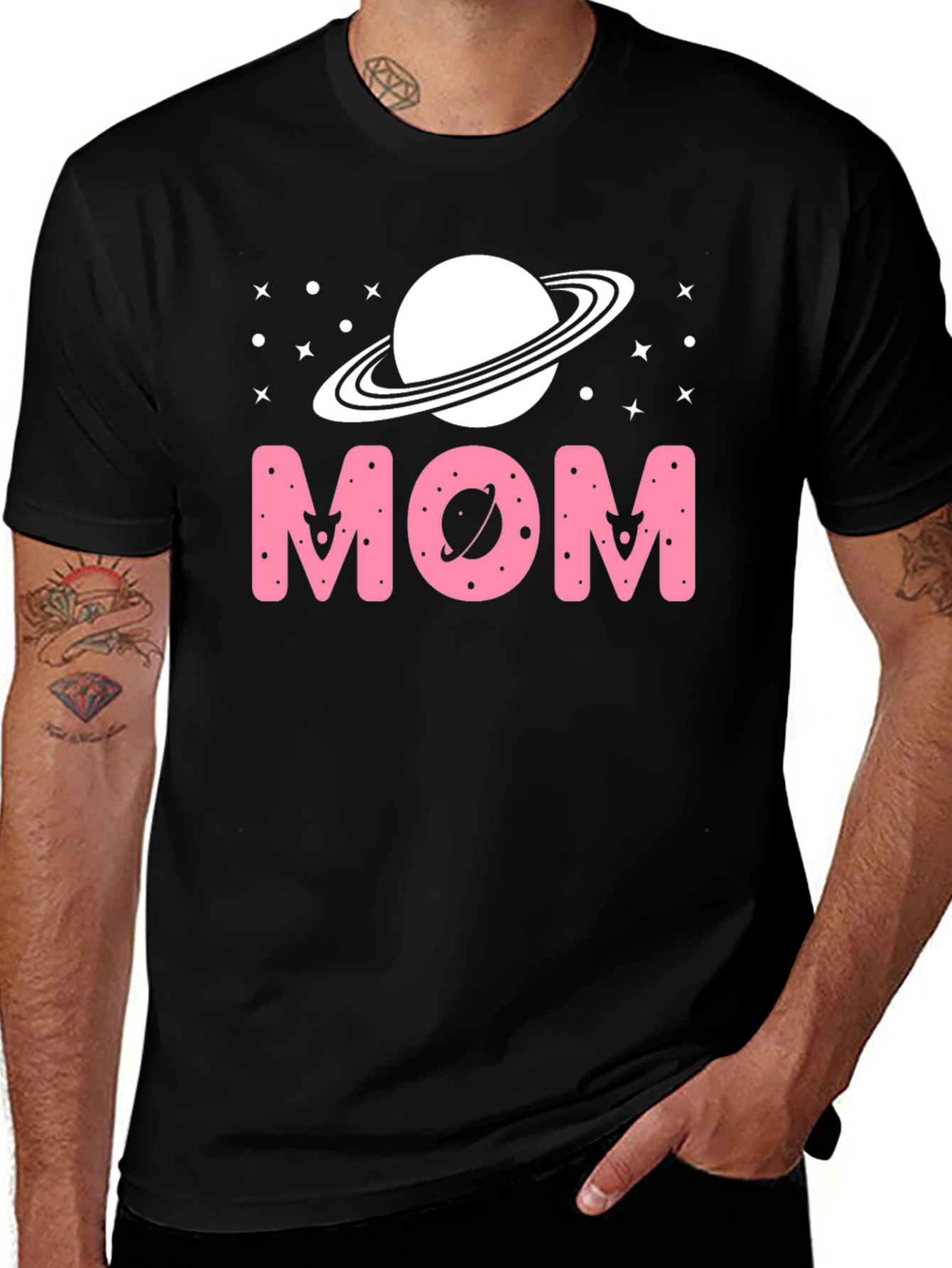 Variant 6 of Planet Mom Black T-Shirt - Gift for Mom