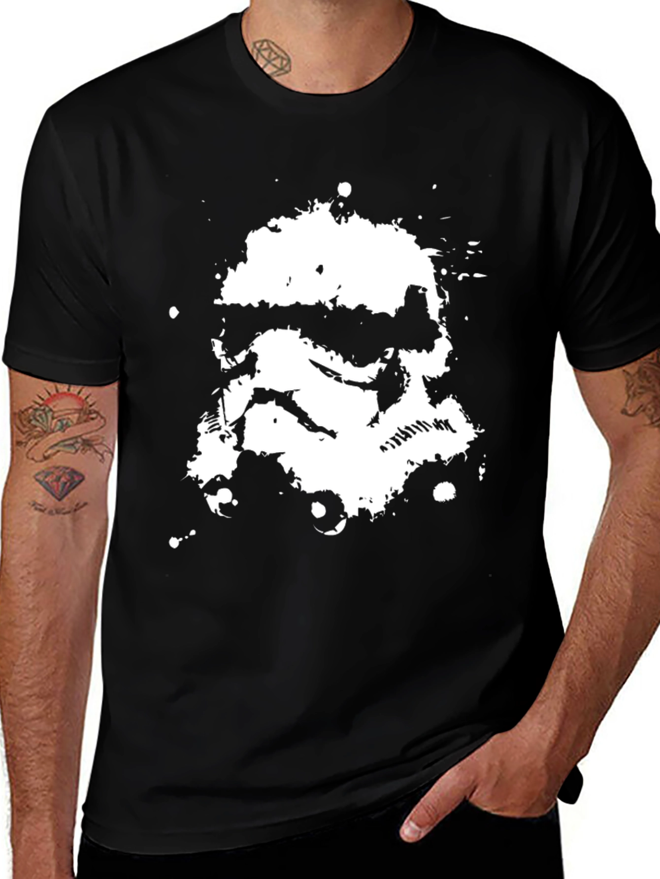 Stormtrooper Splatter T-Shirt - Black