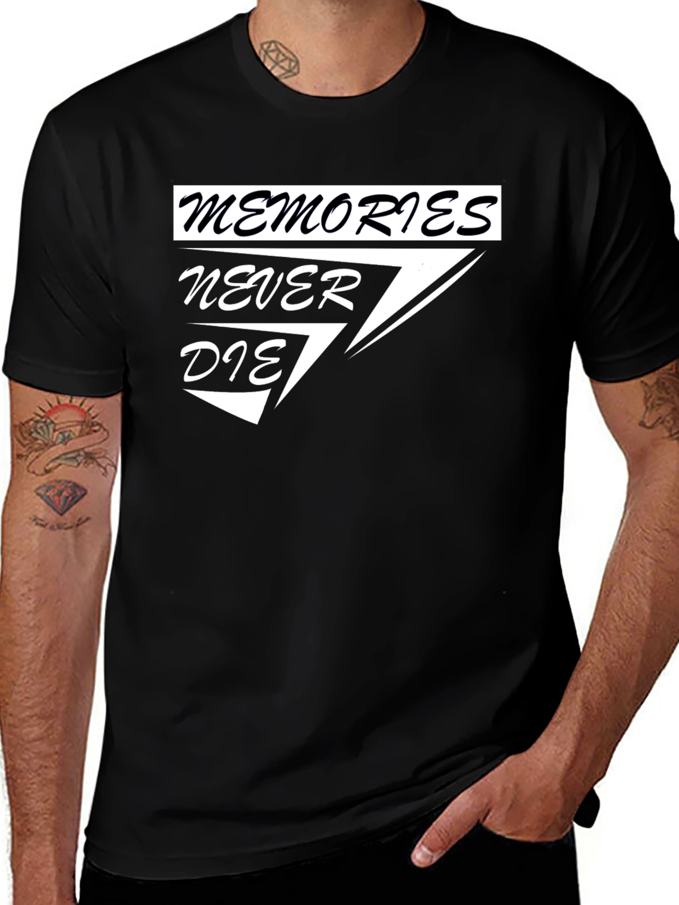Variant 23 of Memories Never Die Graphic T-Shirt - Black