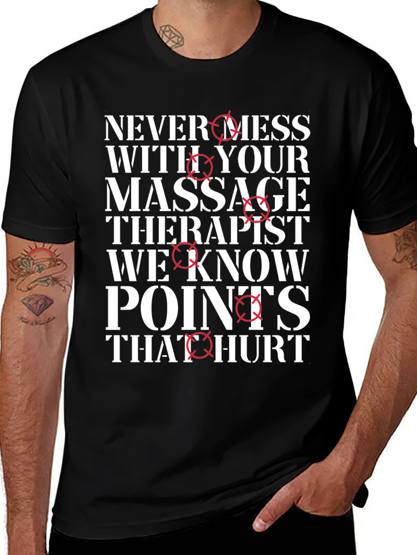 Variant 15 of Massage Therapist Points T-Shirt