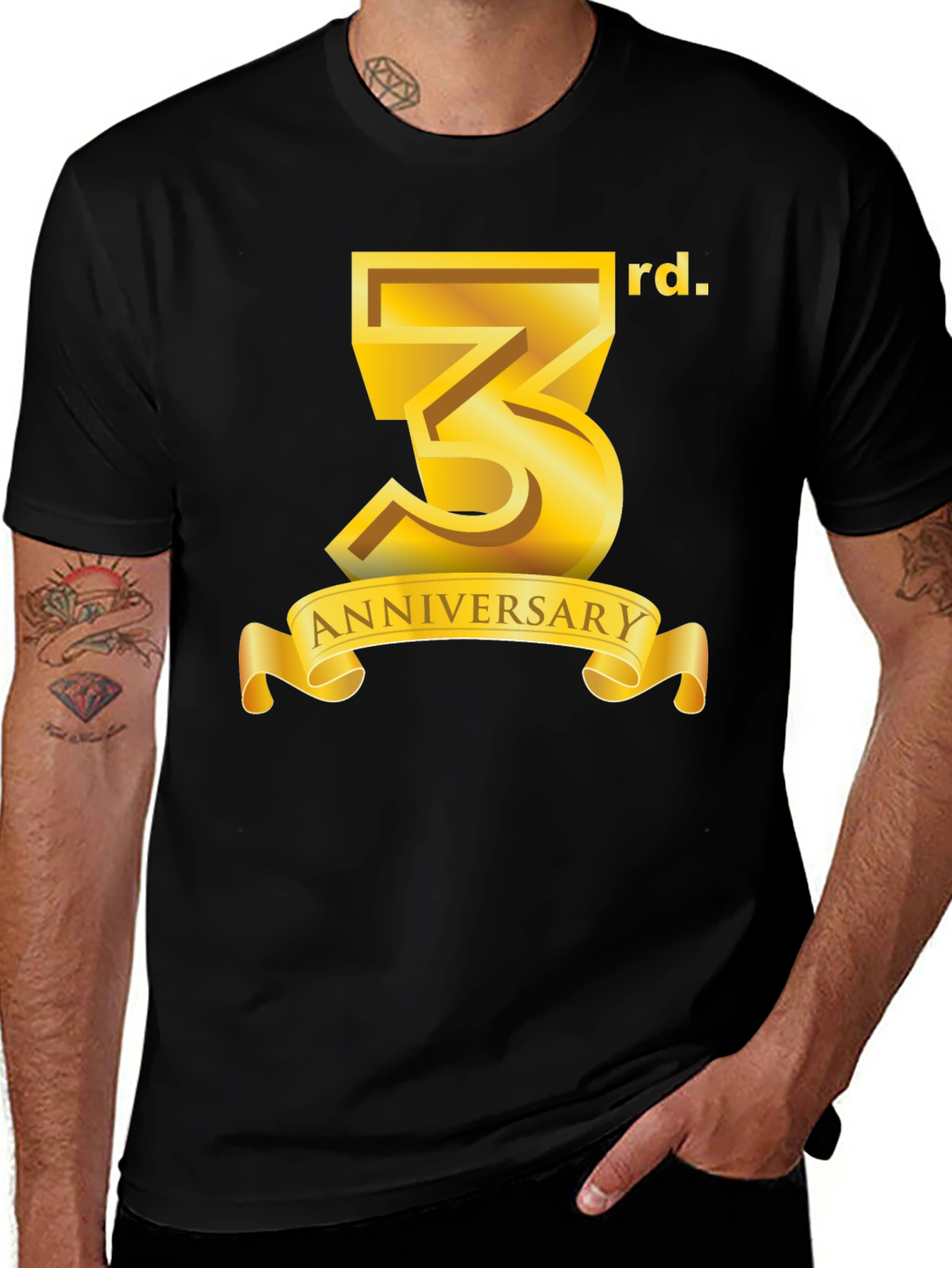 Variant 7 of 3rd Anniversary Black T-Shirt