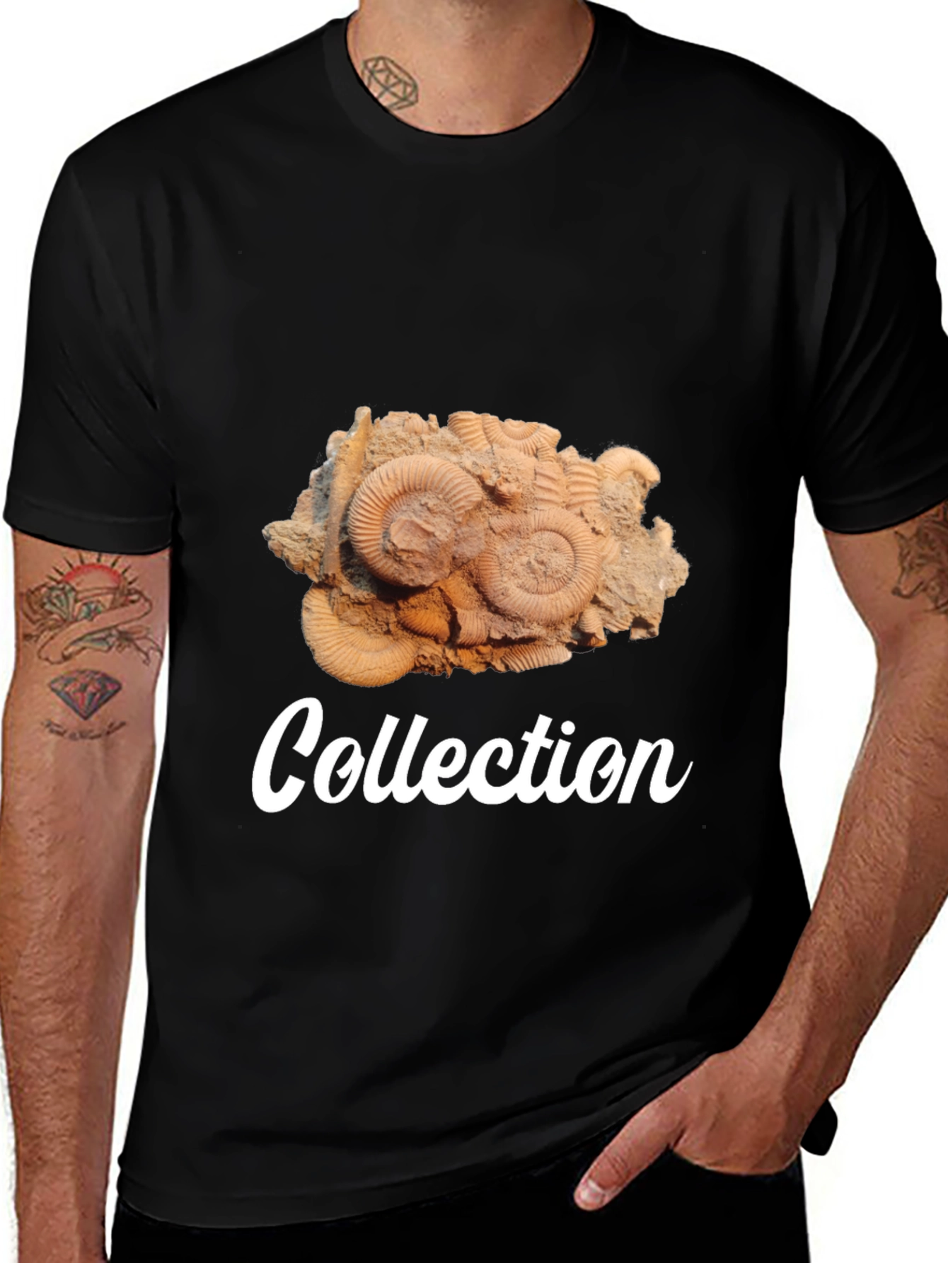 Variant 3 of Fossil Collection Black T-Shirt