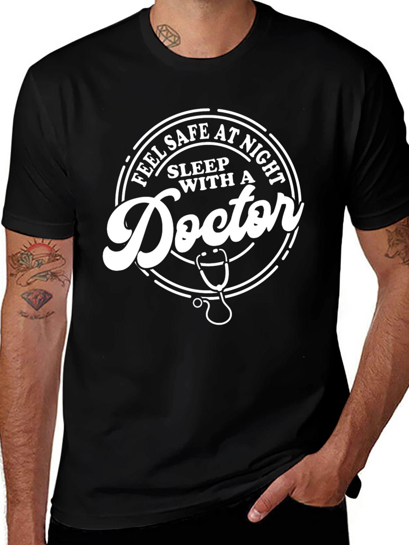 Variant 6 of Funny Doctor T-Shirt - Sleep Safe at Night