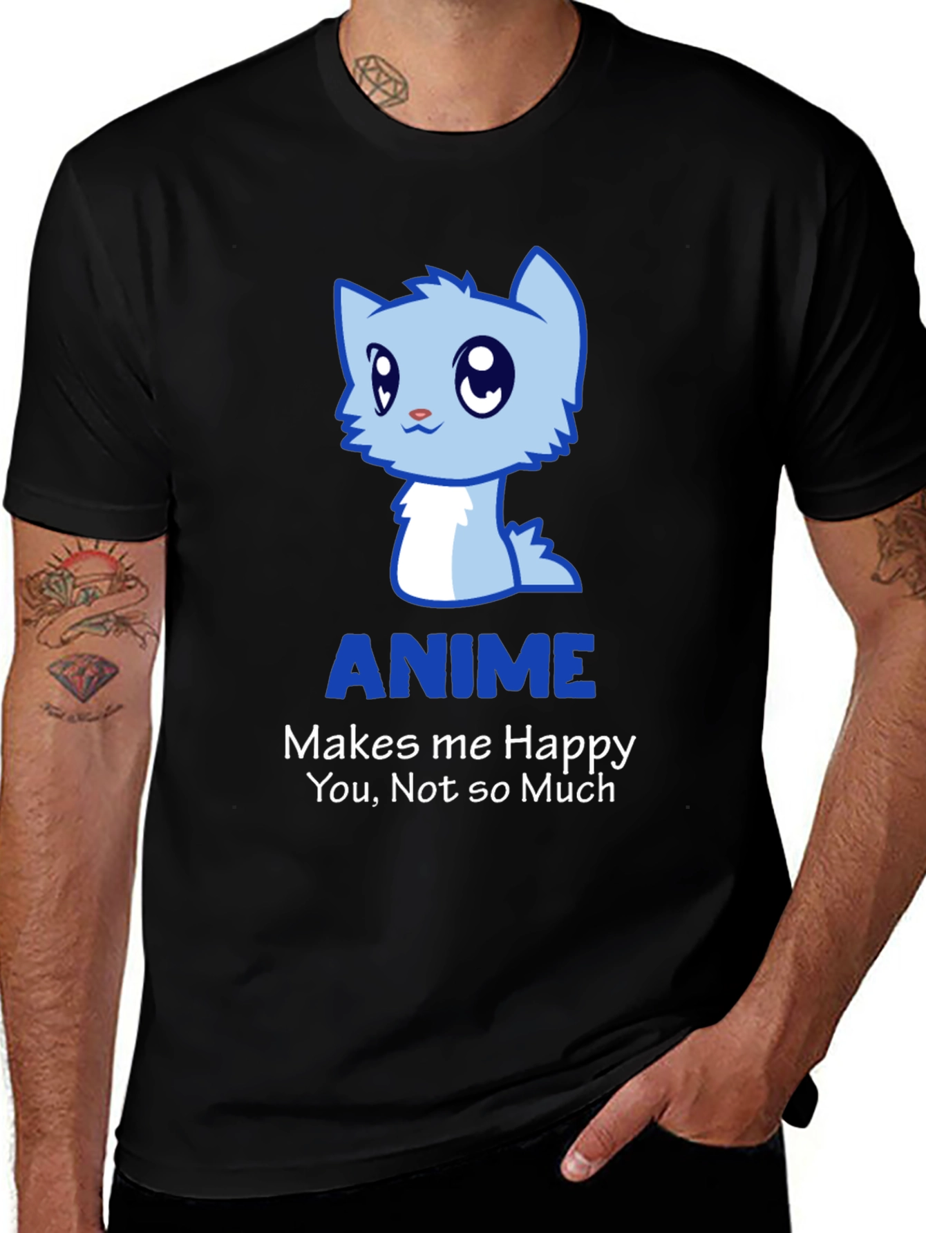 Variant 25 of Anime Makes Me Happy T-Shirt