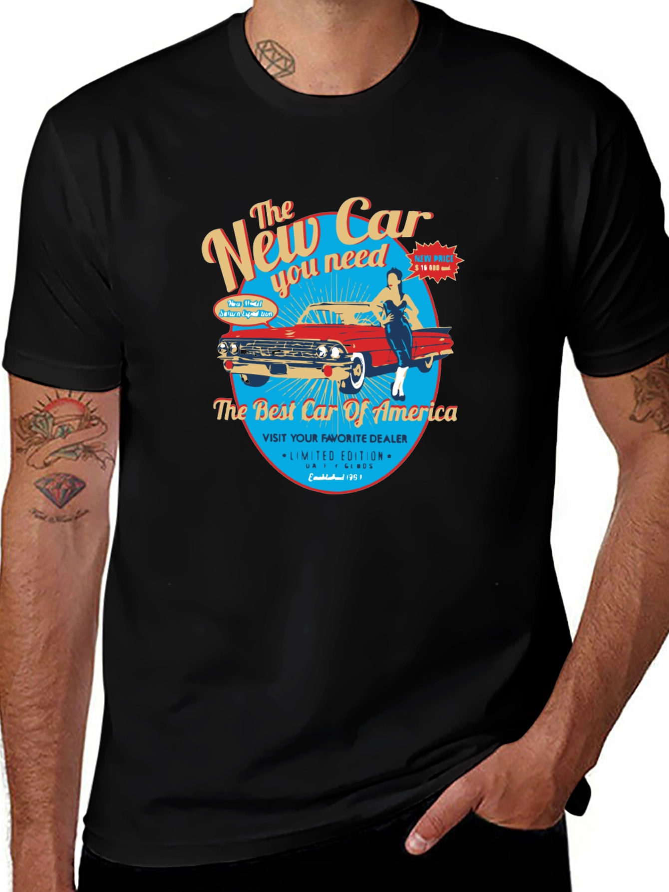 Retro Car T-Shirt - Vintage Style Graphic Tee