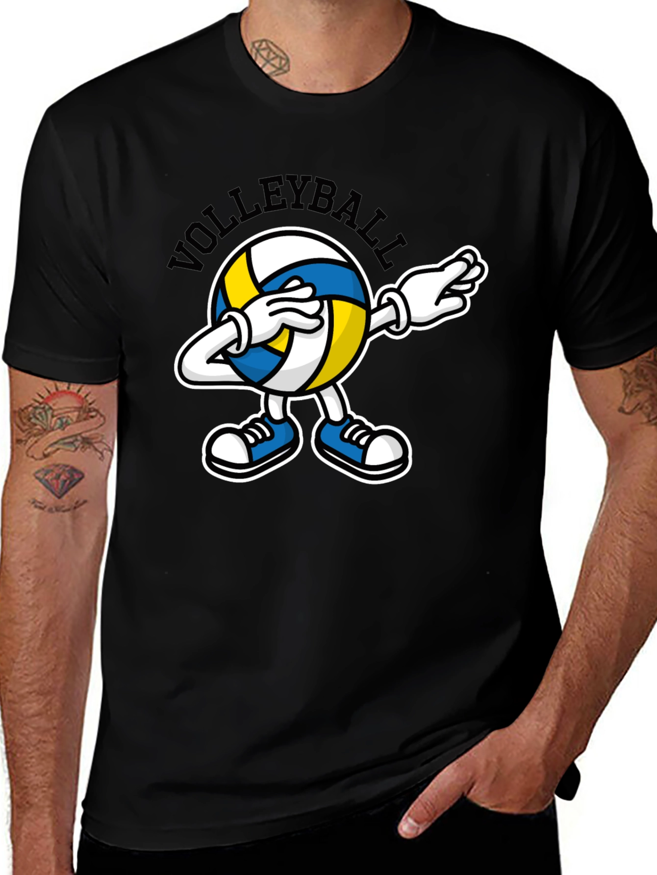 Variant 28 of Volleyball Dabbing Cartoon Graphic T-Shirt