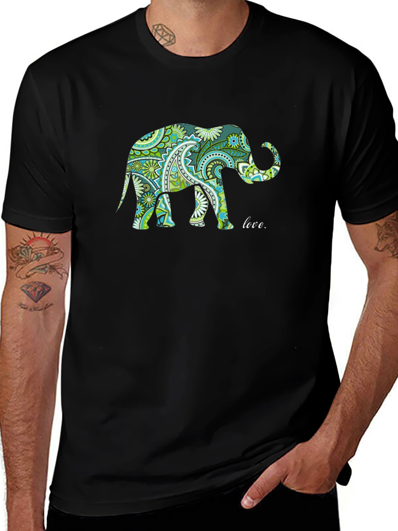 Variant 22 of Elephant Print Graphic Tee