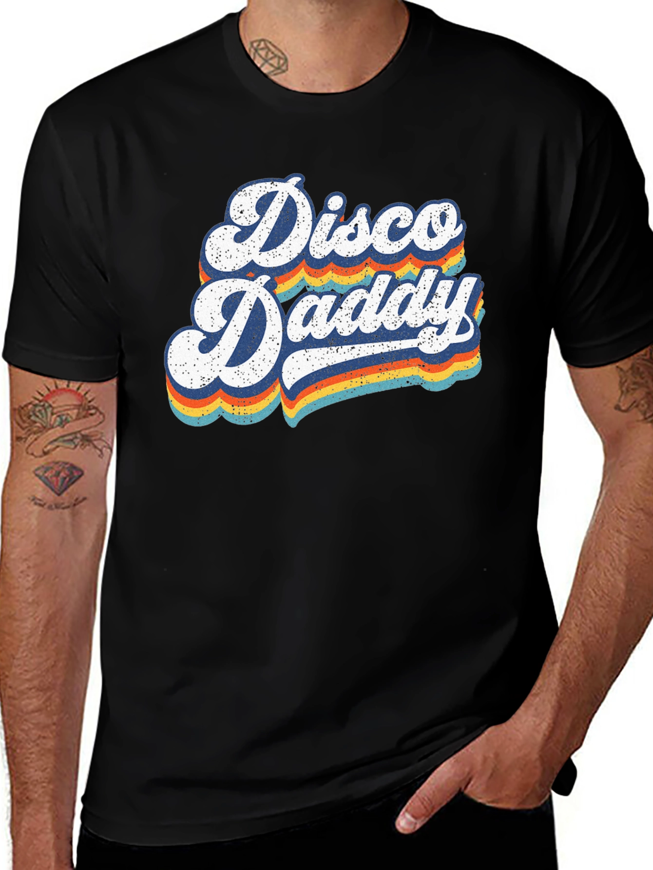 Variant 20 of Disco Daddy Retro Graphic T-Shirt - Black