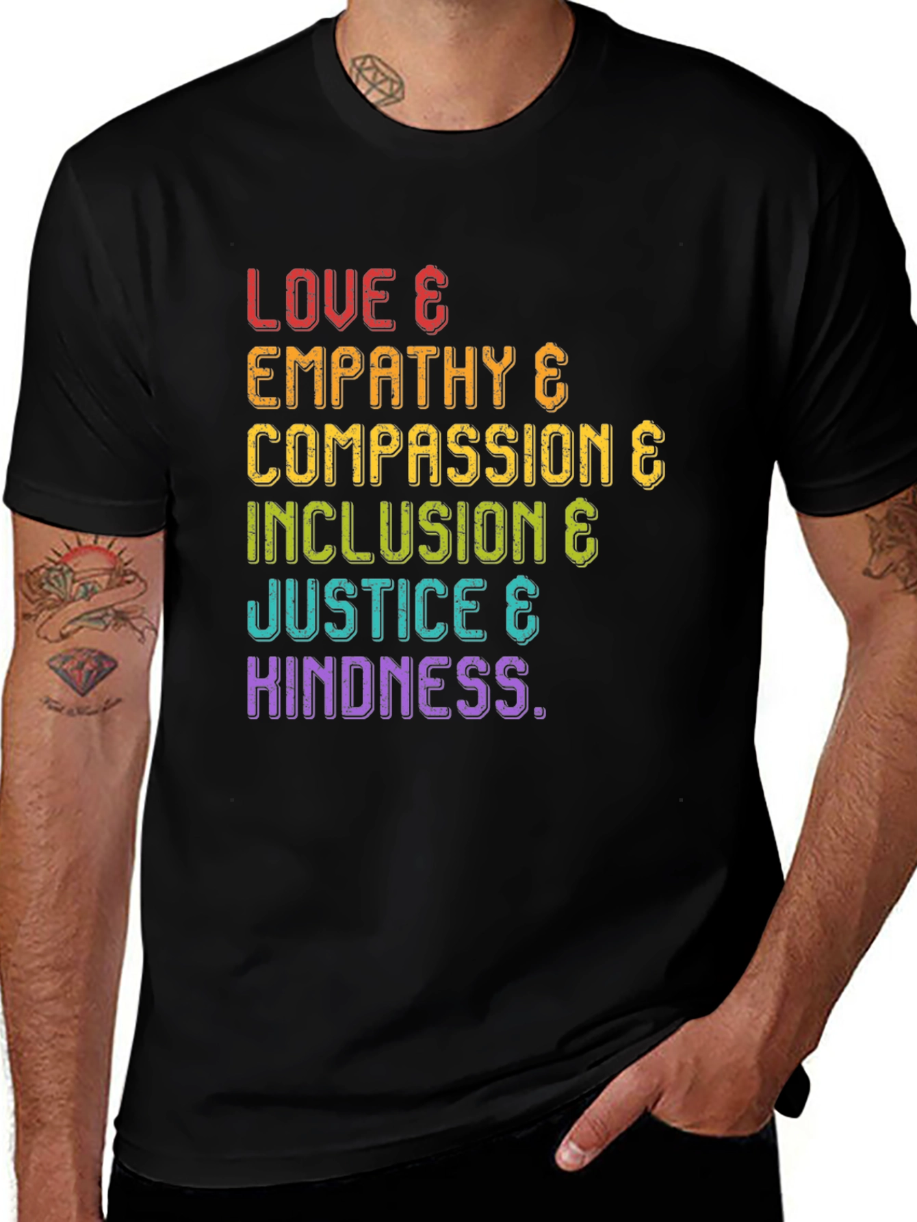 Love, Empathy, Compassion, Inclusion & Justice T-Shirt