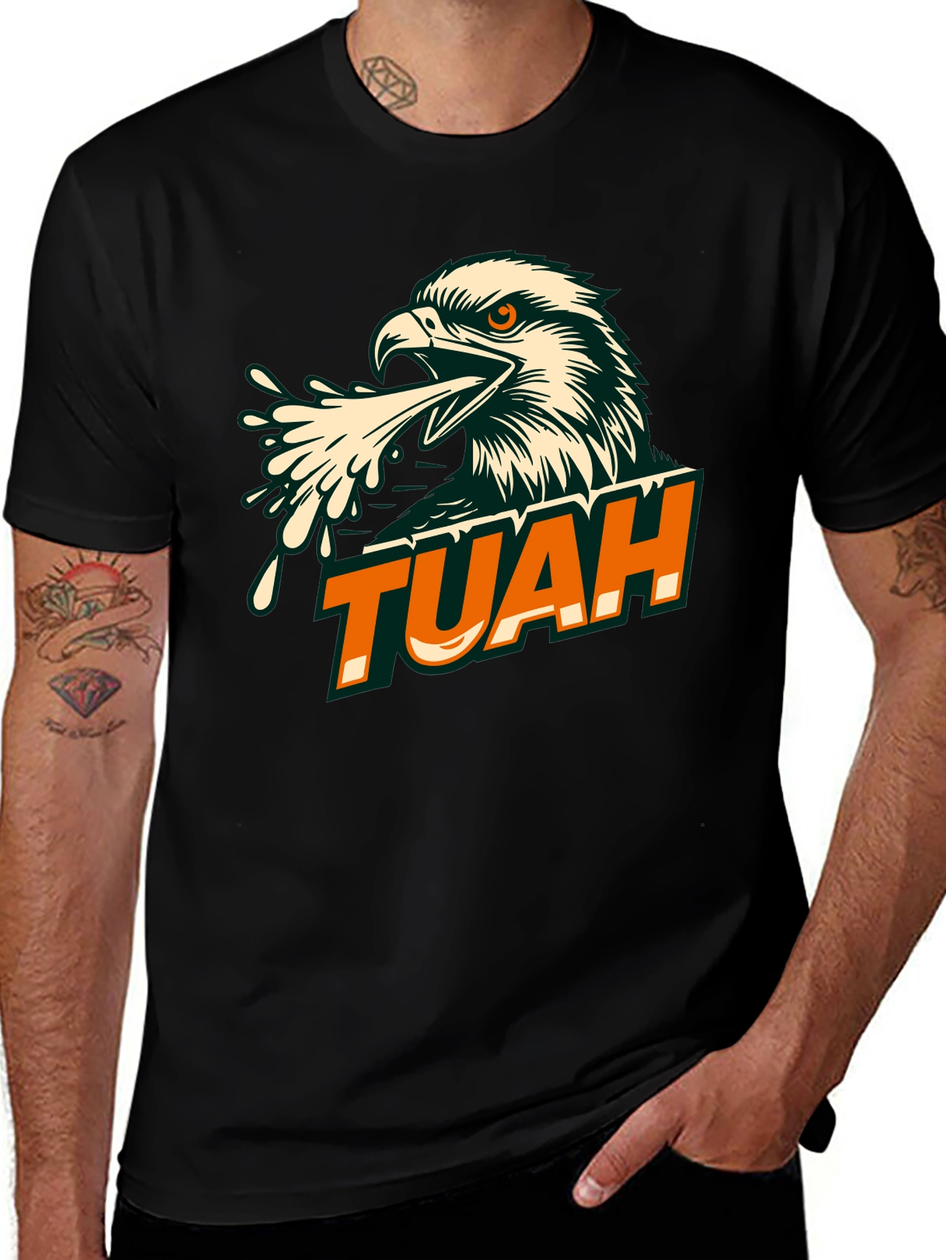 TUAH Eagle Graphic Tee - Black