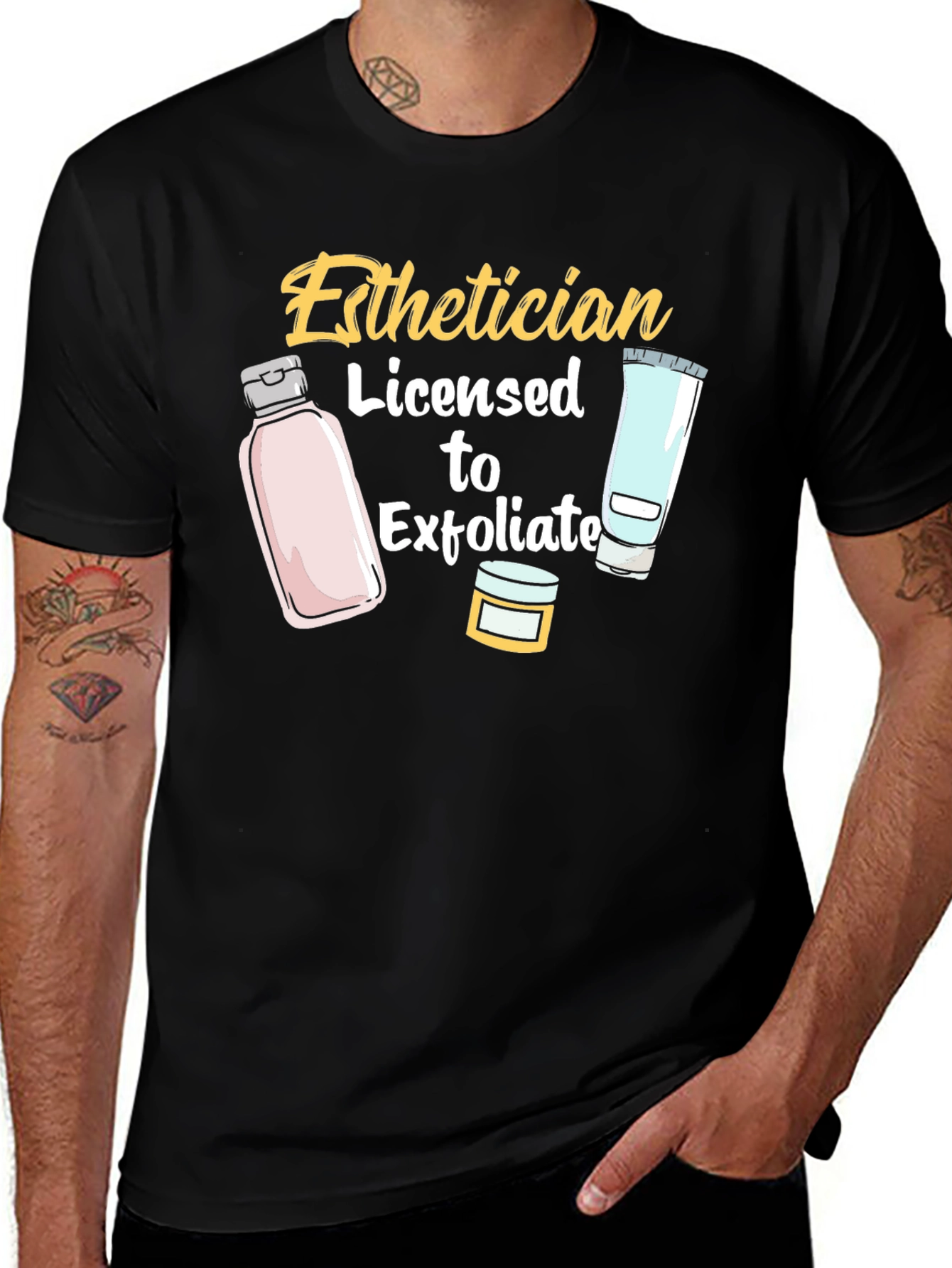 Esthetician Licensed to Exfoliate Graphic Tee