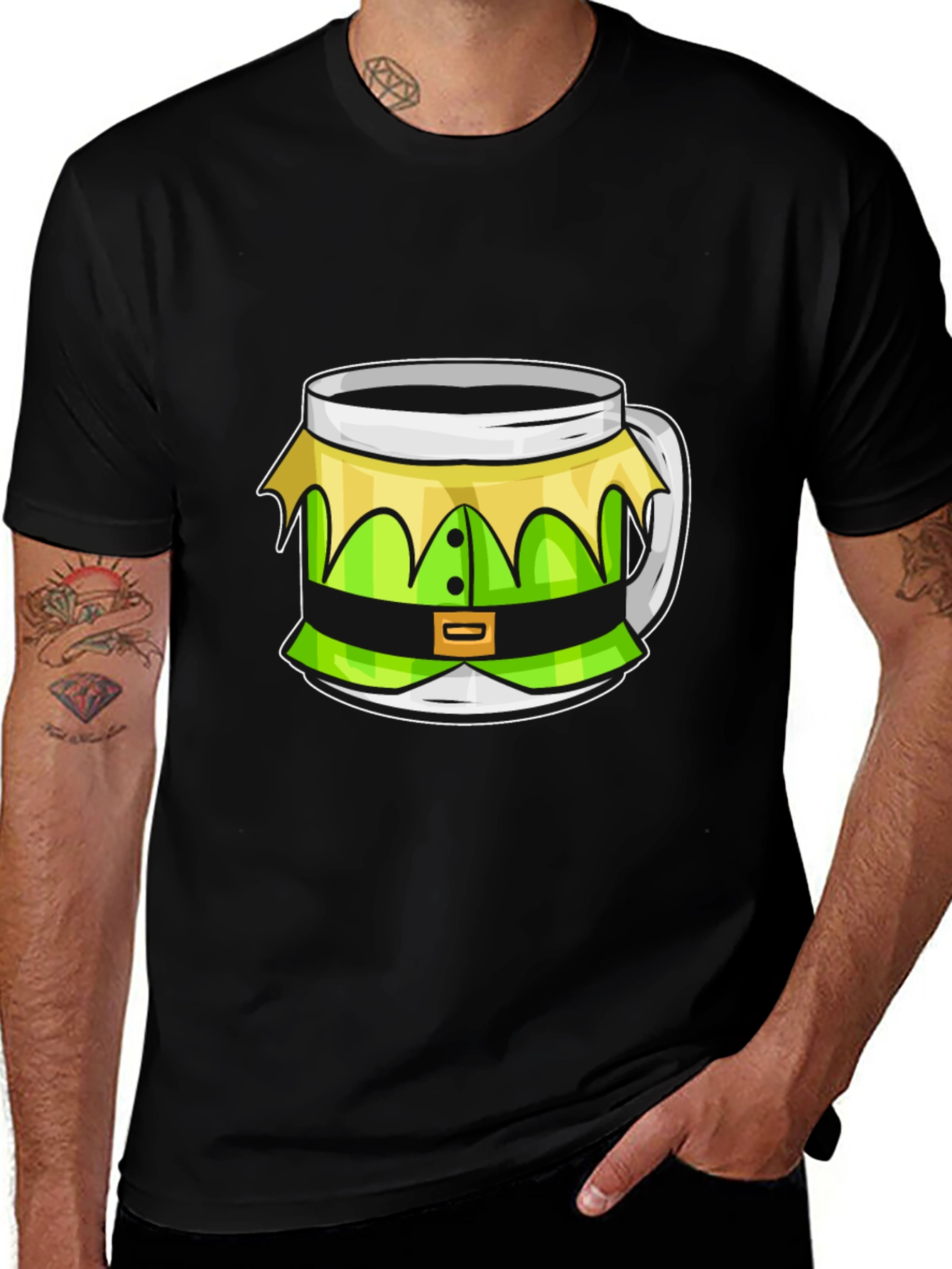 Festive Elf Mug T-Shirt - Holiday Cheer!