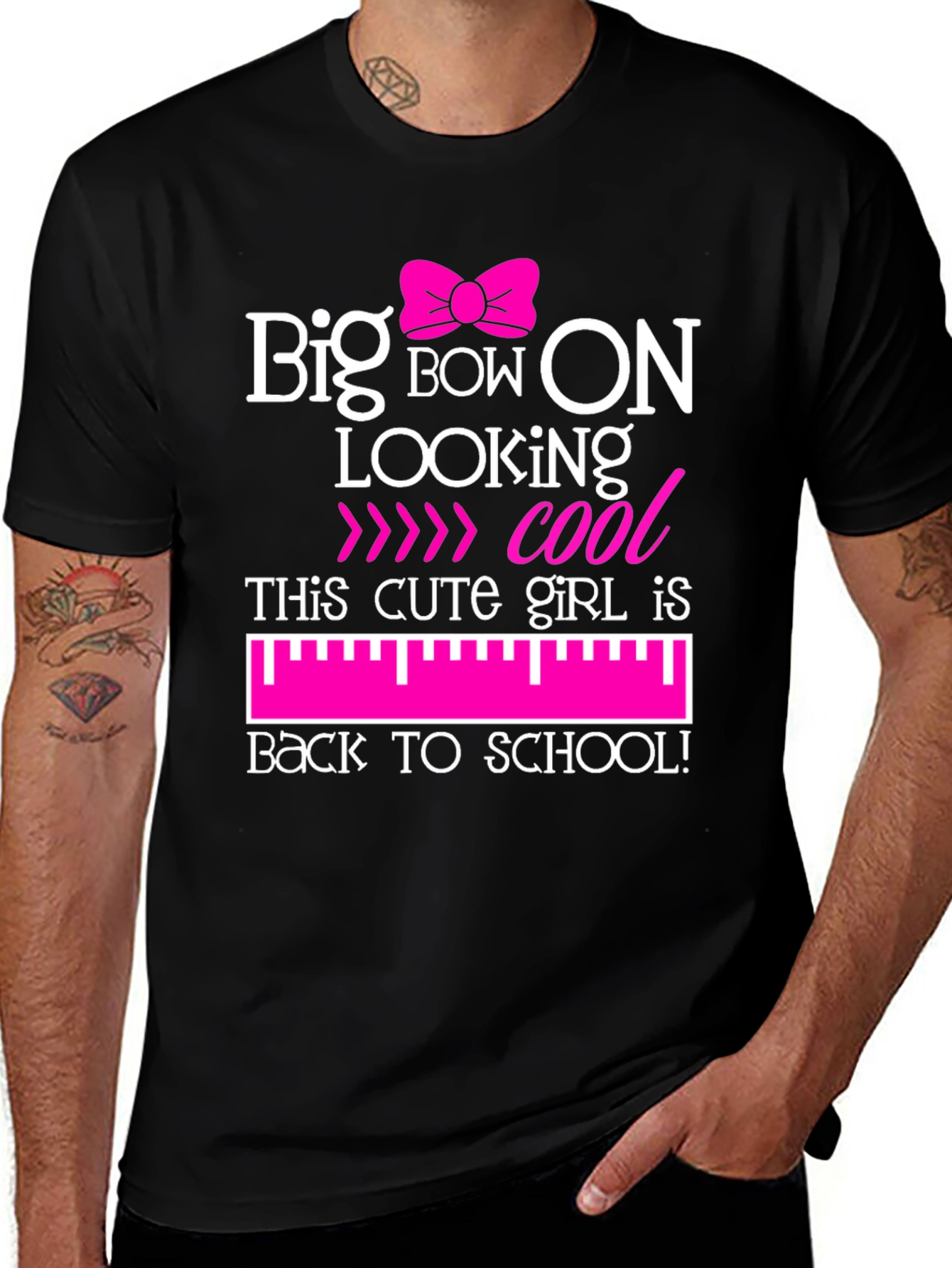 Variant 3 of Big Bow On Back To School Graphic T-Shirt