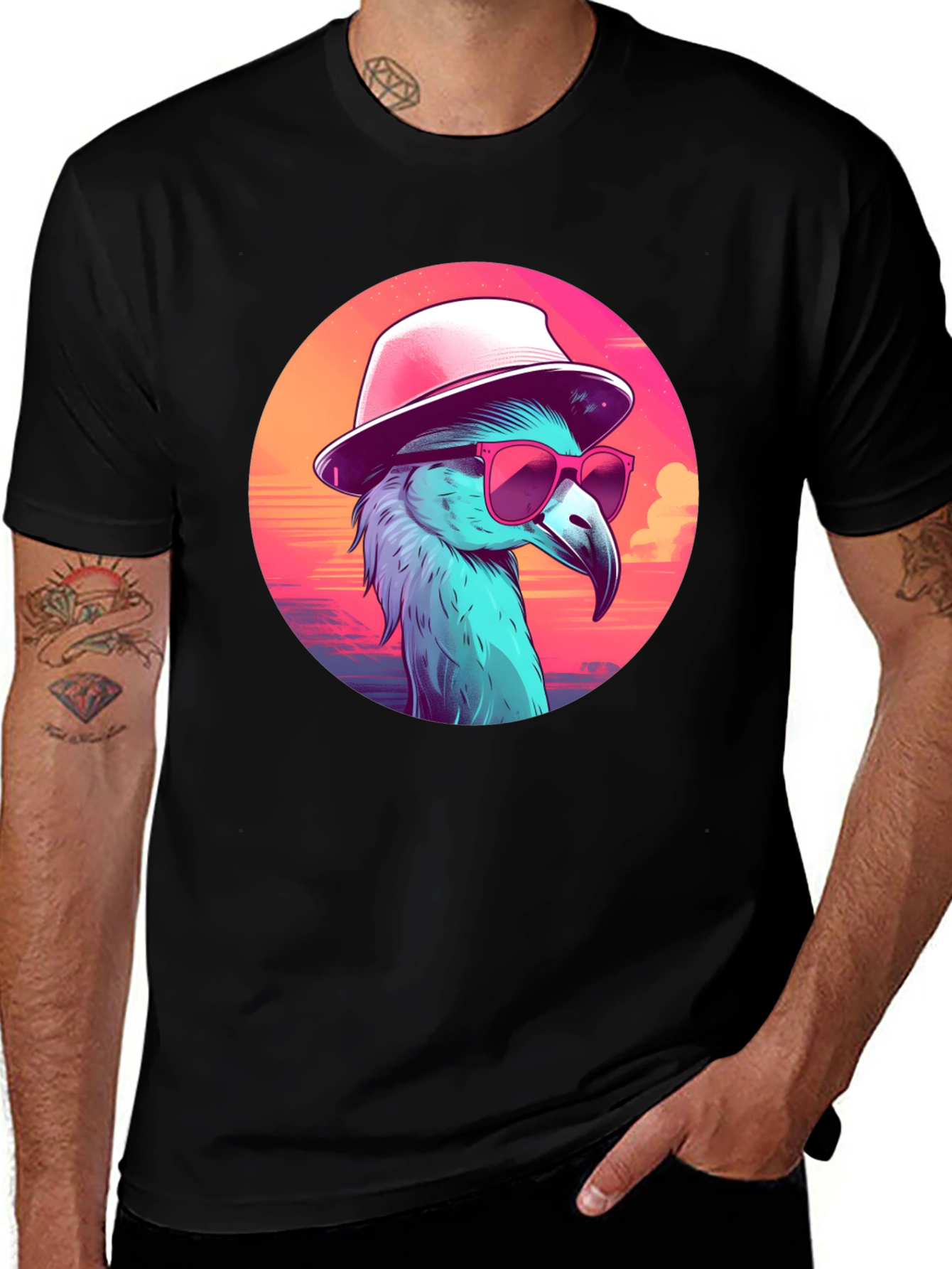 Variant 23 of Cool Flamingo T-Shirt - Tropical Style