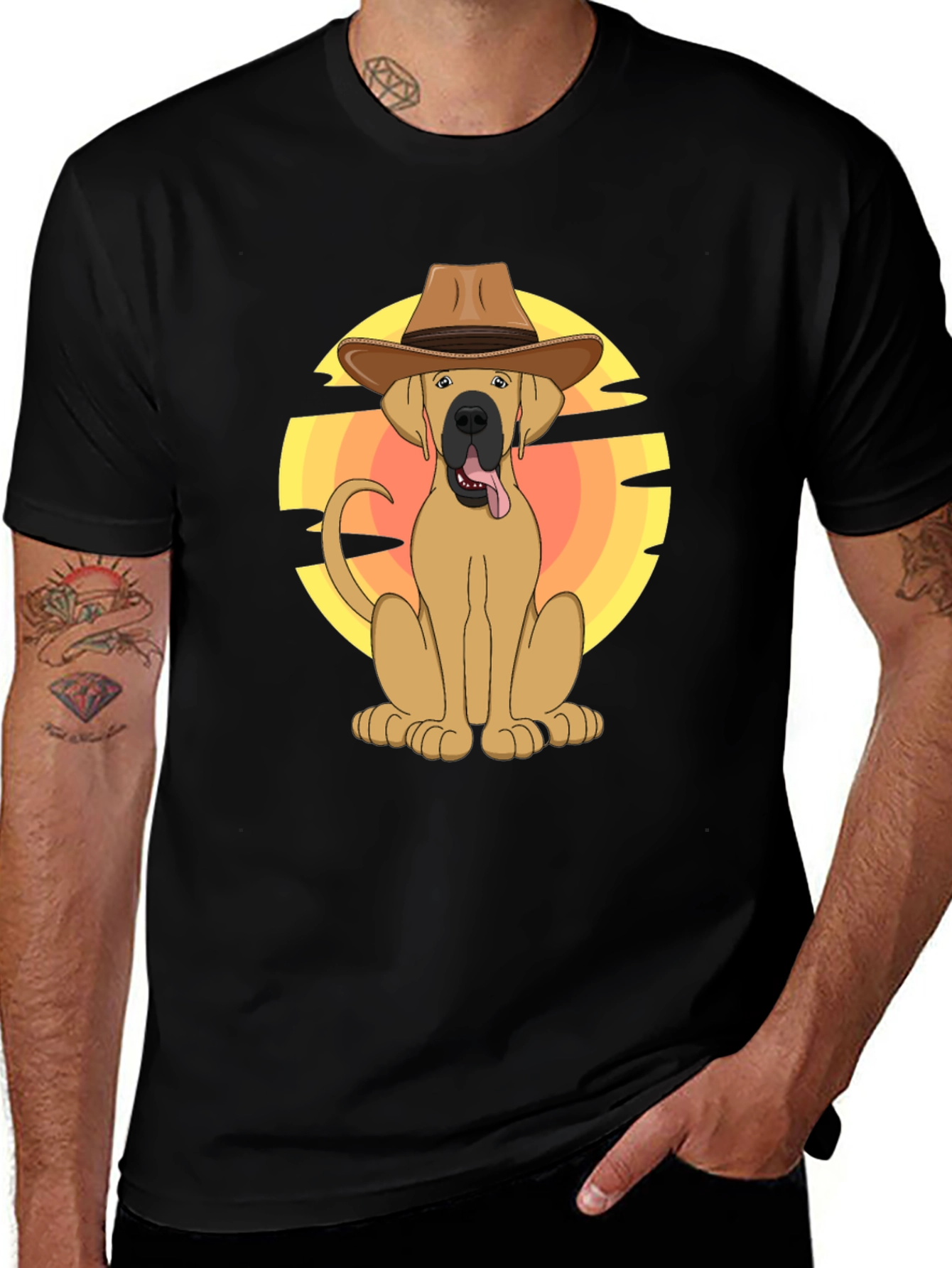 Variant 10 of Cowboy Dog Graphic T-Shirt