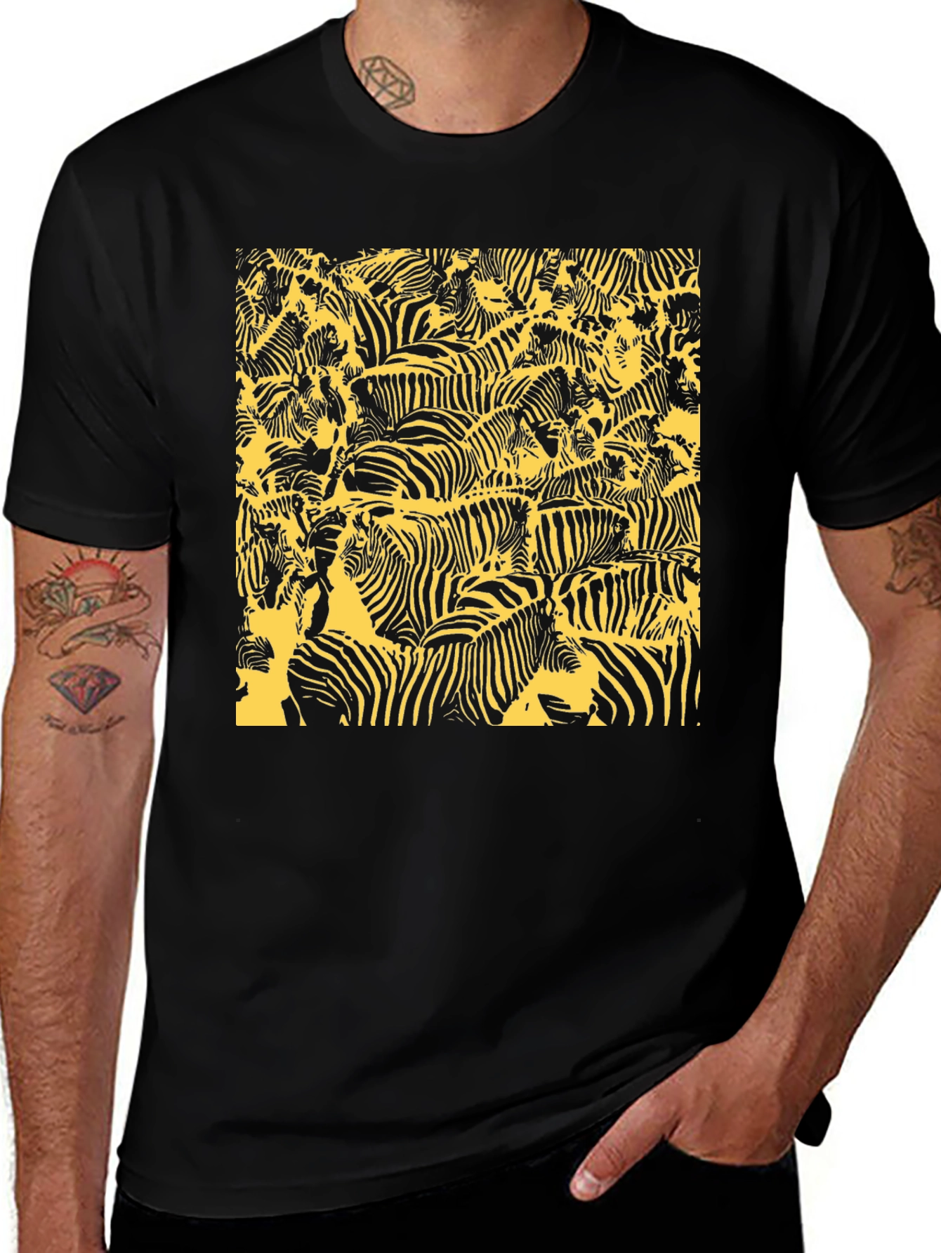 Variant 20 of Zebra Print Men's Graphic Tee