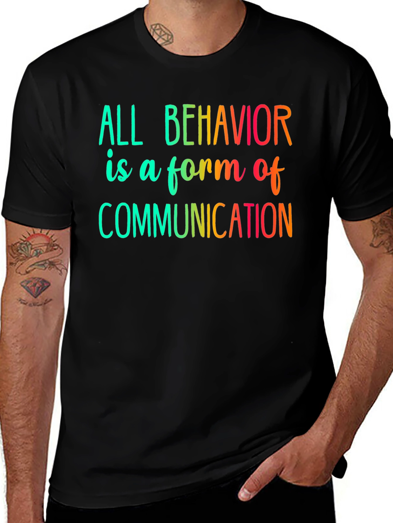 All Behavior Is Communication Black T-Shirt