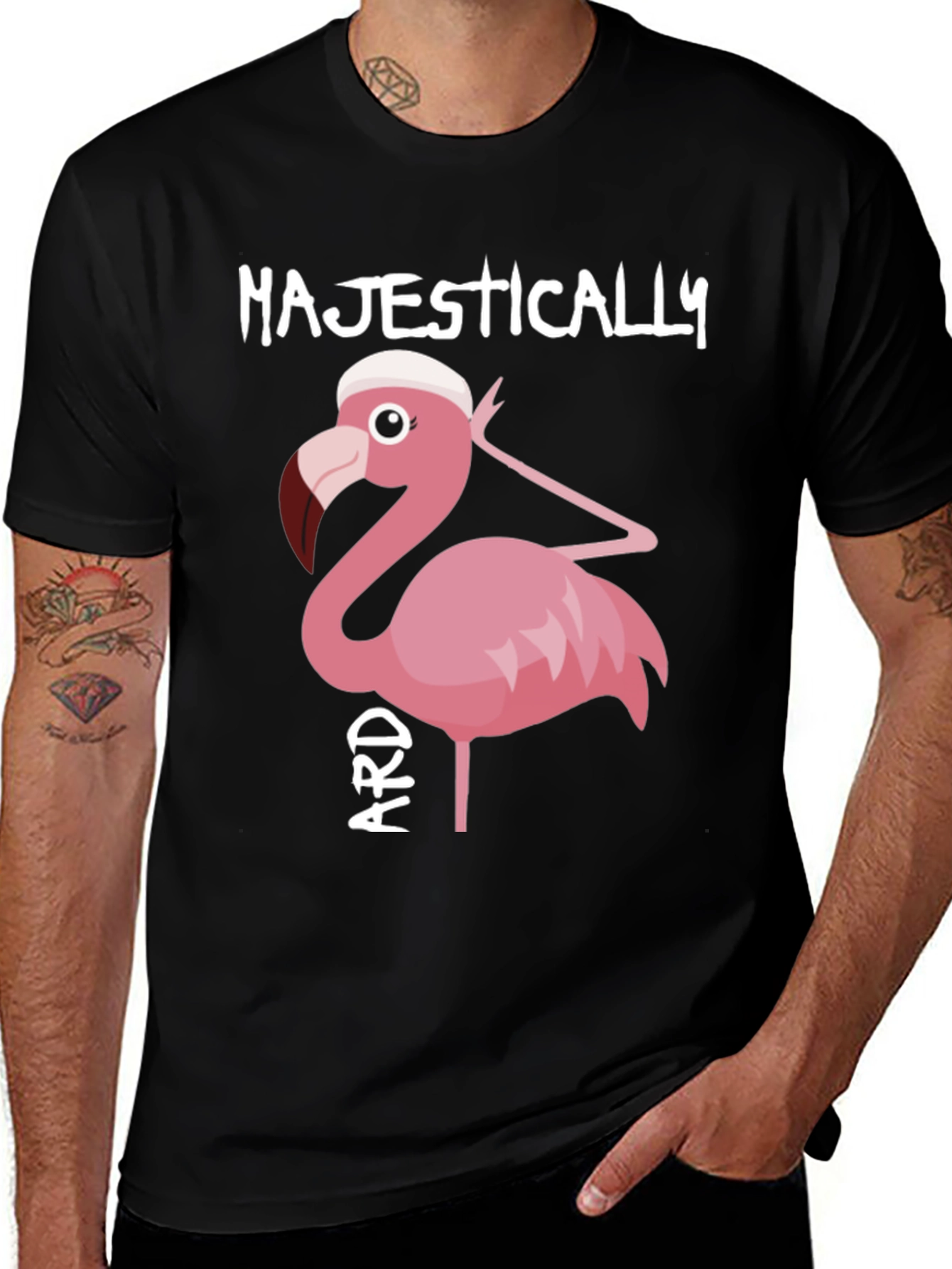 Variant 30 of Majestically Awkward Flamingo Graphic Tee