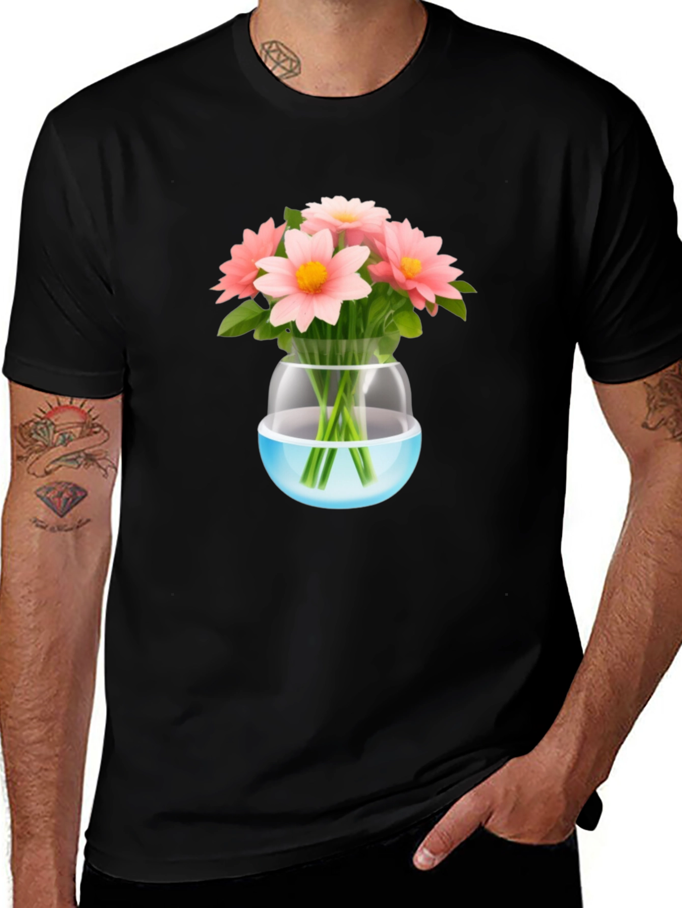 Variant 17 of Floral Vase Graphic T-Shirt - Stylish Casual Wear