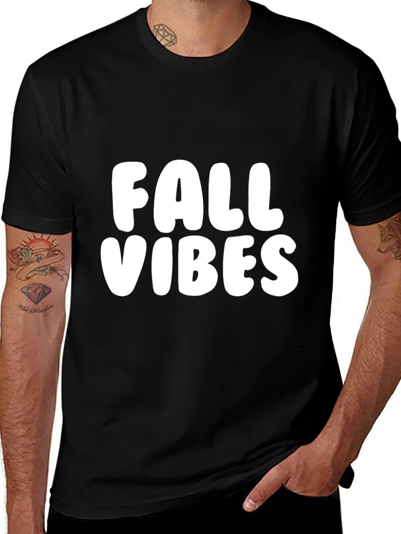 Variant 4 of Fall Vibes Graphic Tee - Soft Cotton Blend Comfort