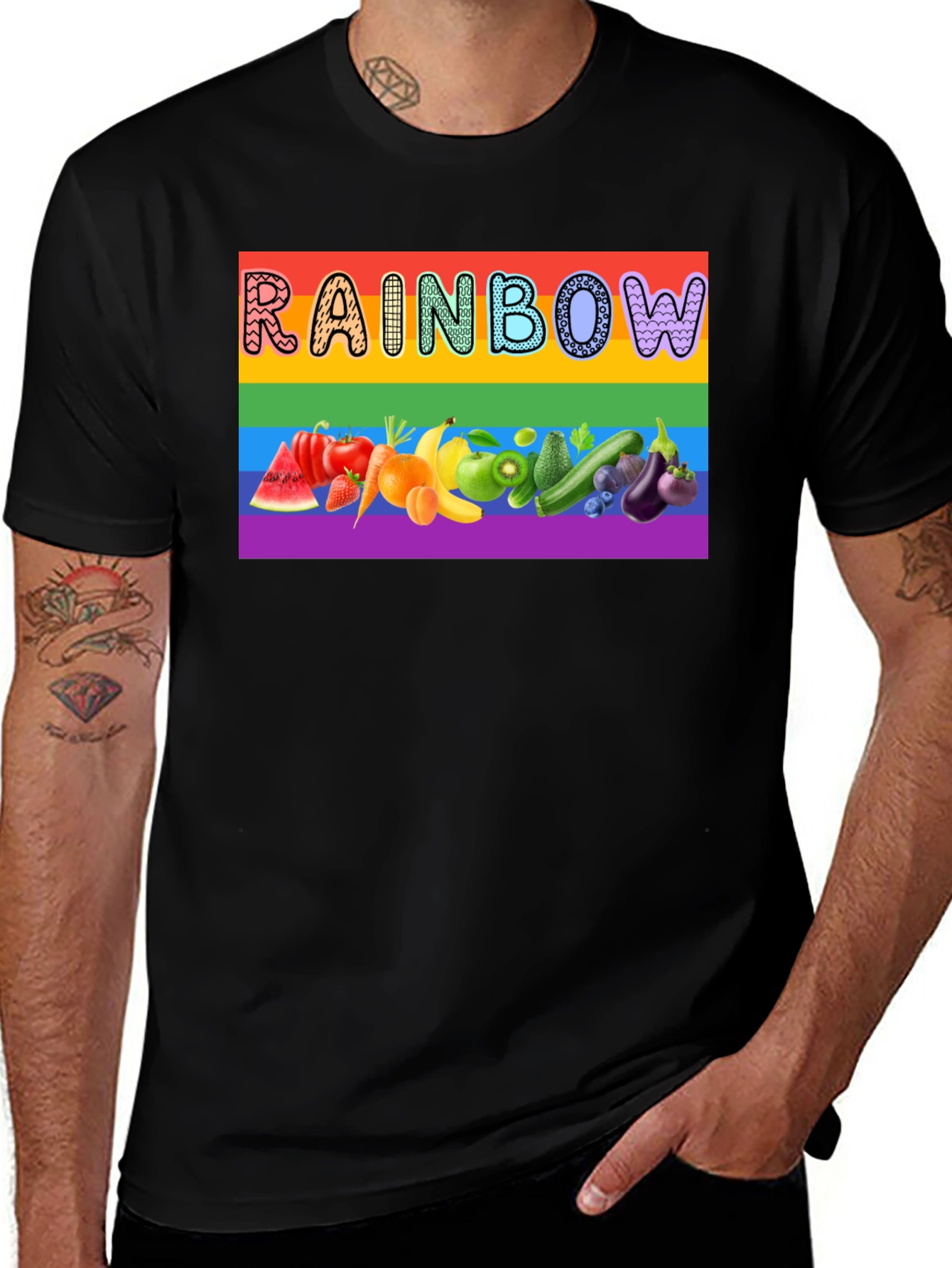 Rainbow Fruit & Veggie Pride T-Shirt