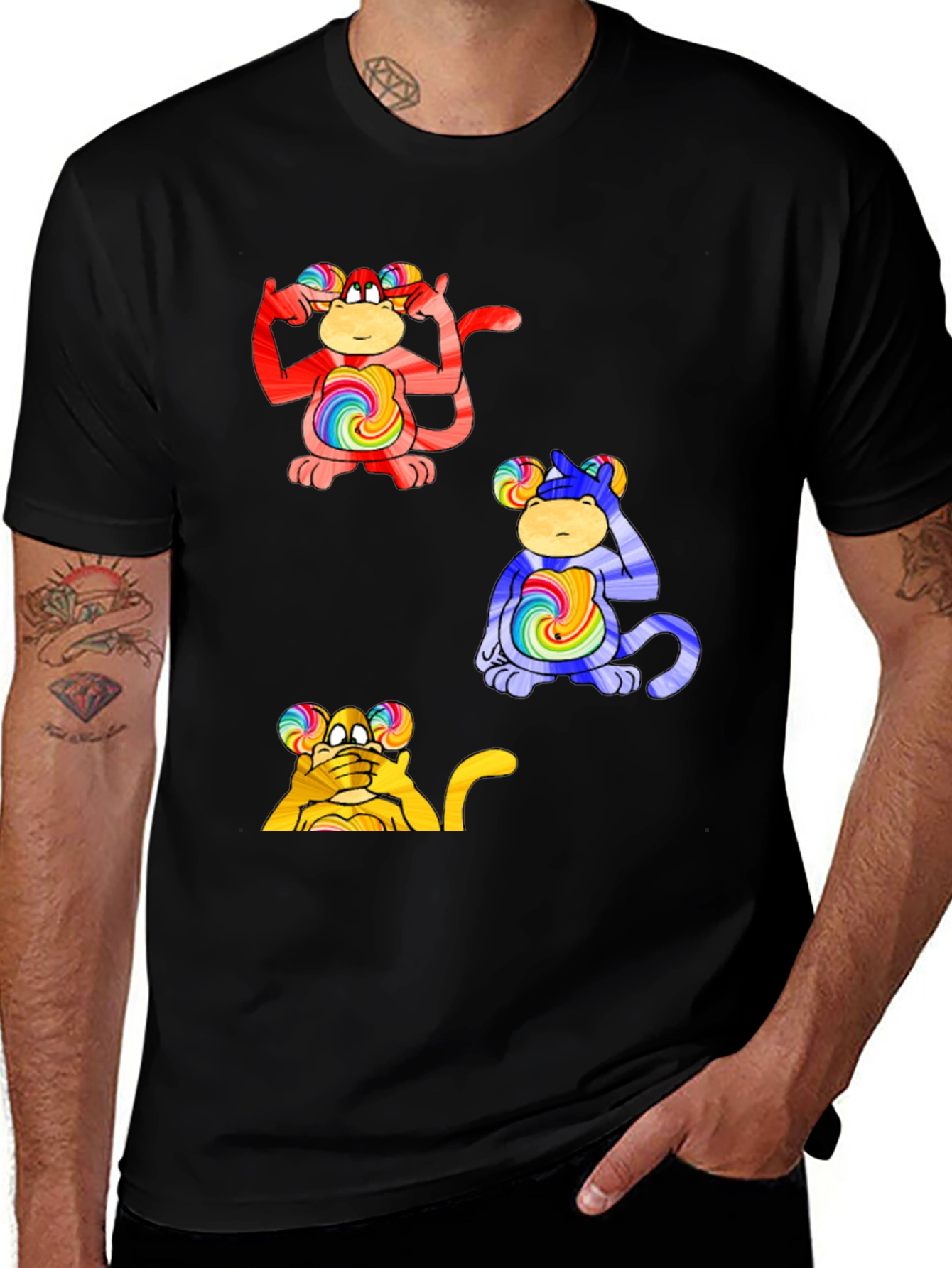 Funky Monkey Tee - Hear, Think, See No Evil
